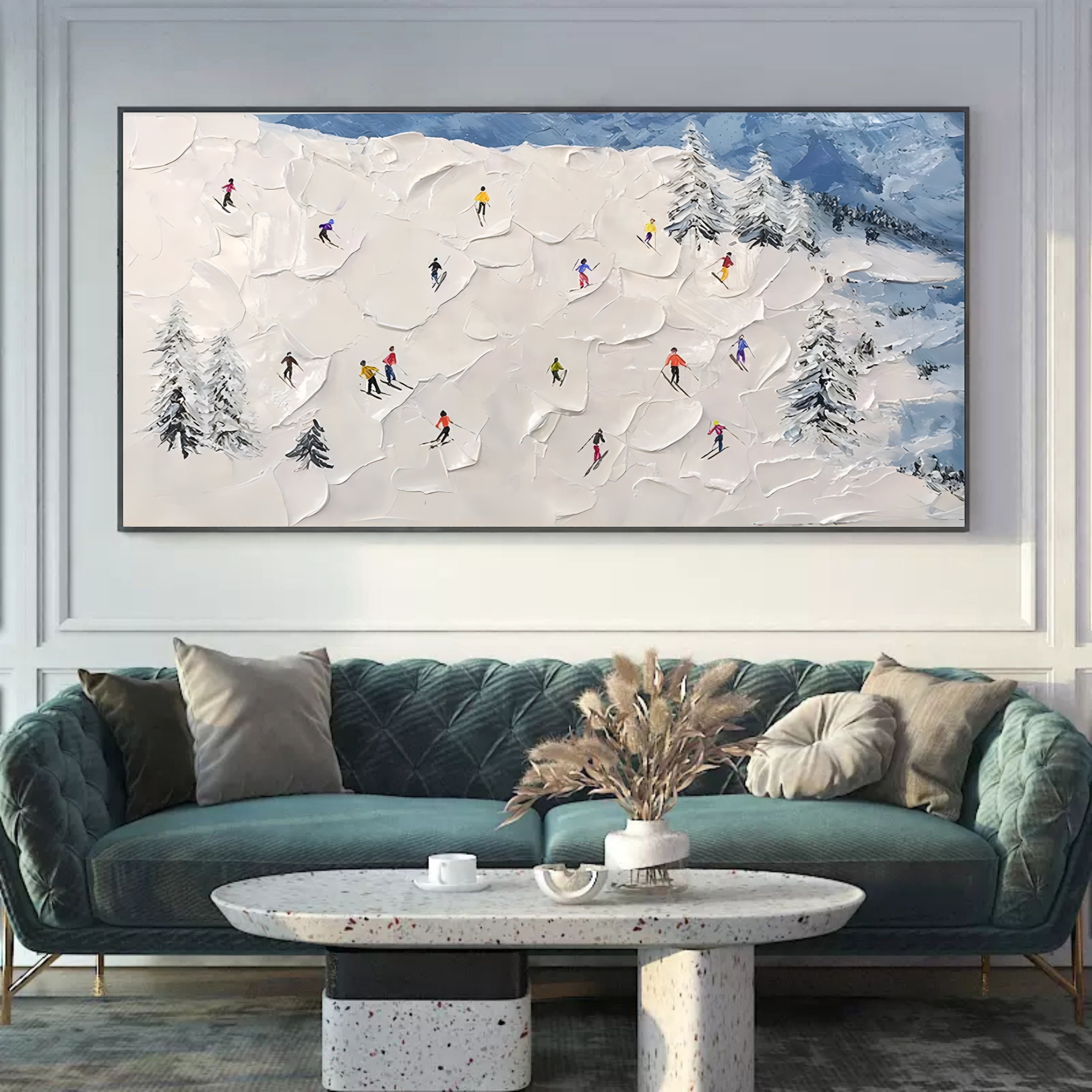 Aspen Canvas Art | Hand-Painted Abstract Wall Decor, Unique Textured Design 6