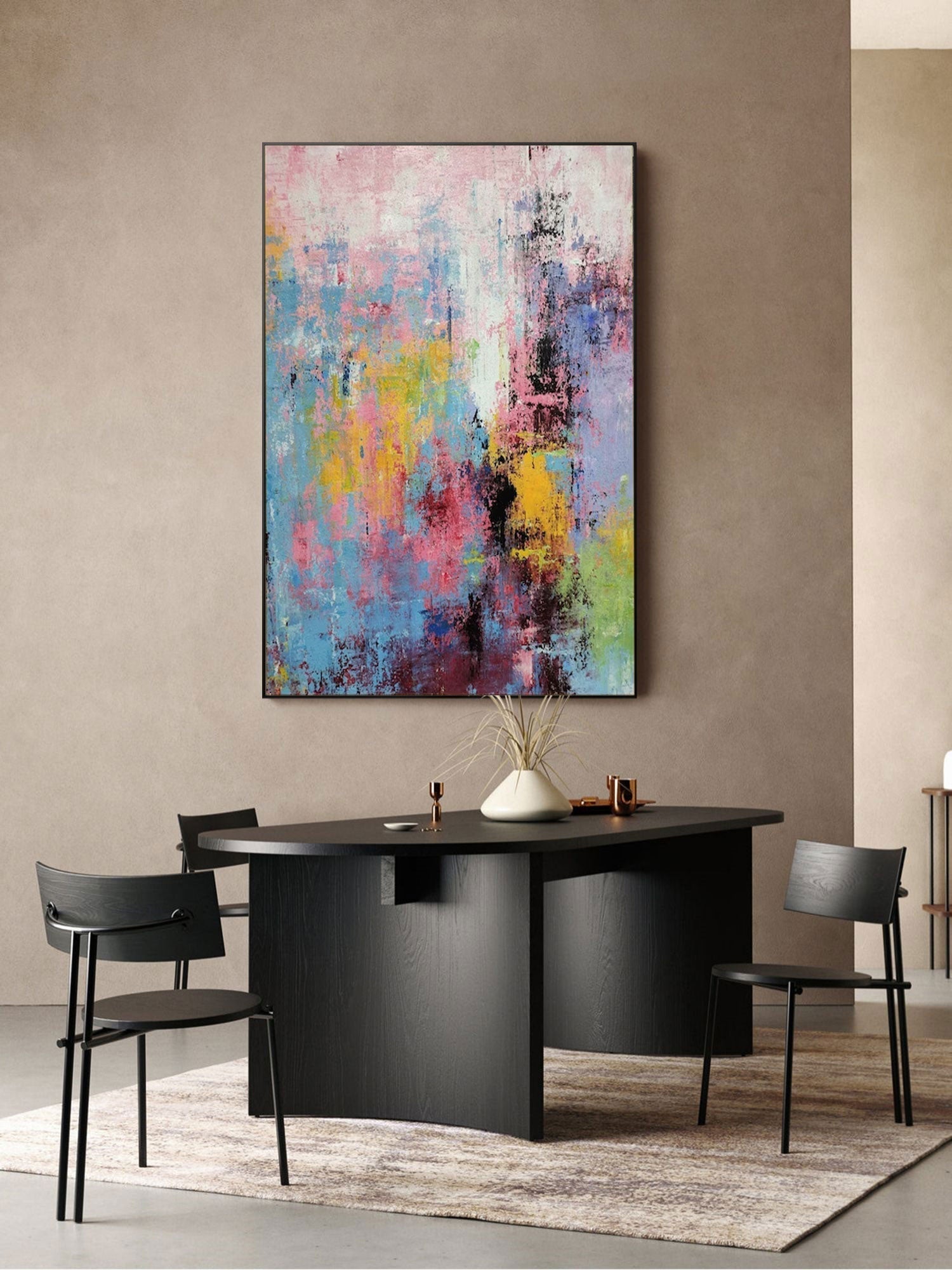 Aura Abstract Canvas Art | Handcrafted Colorful Wall Decor 4
