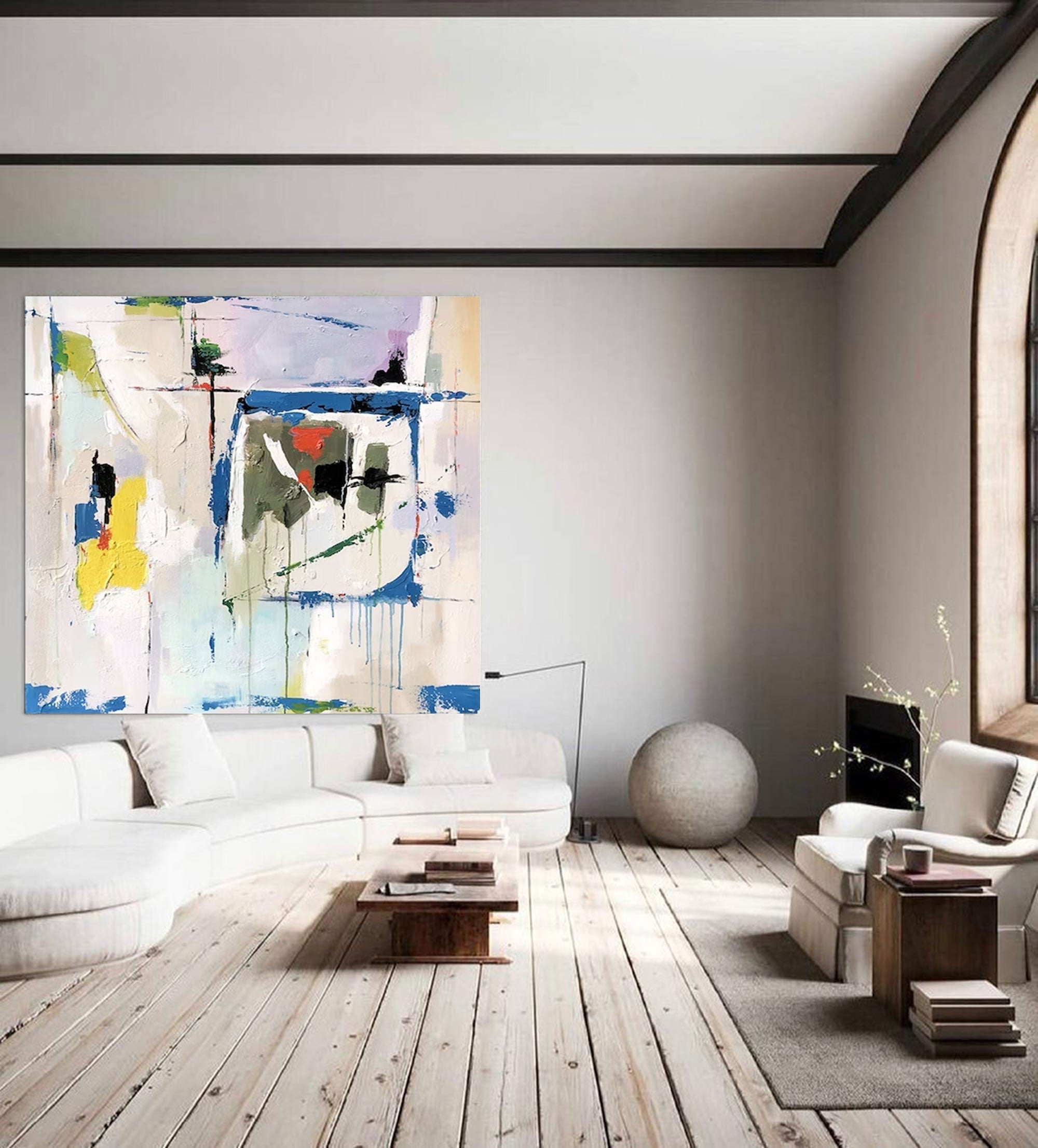 Aura Large Wall Art | Handcrafted Abstract Canvas Prints 6