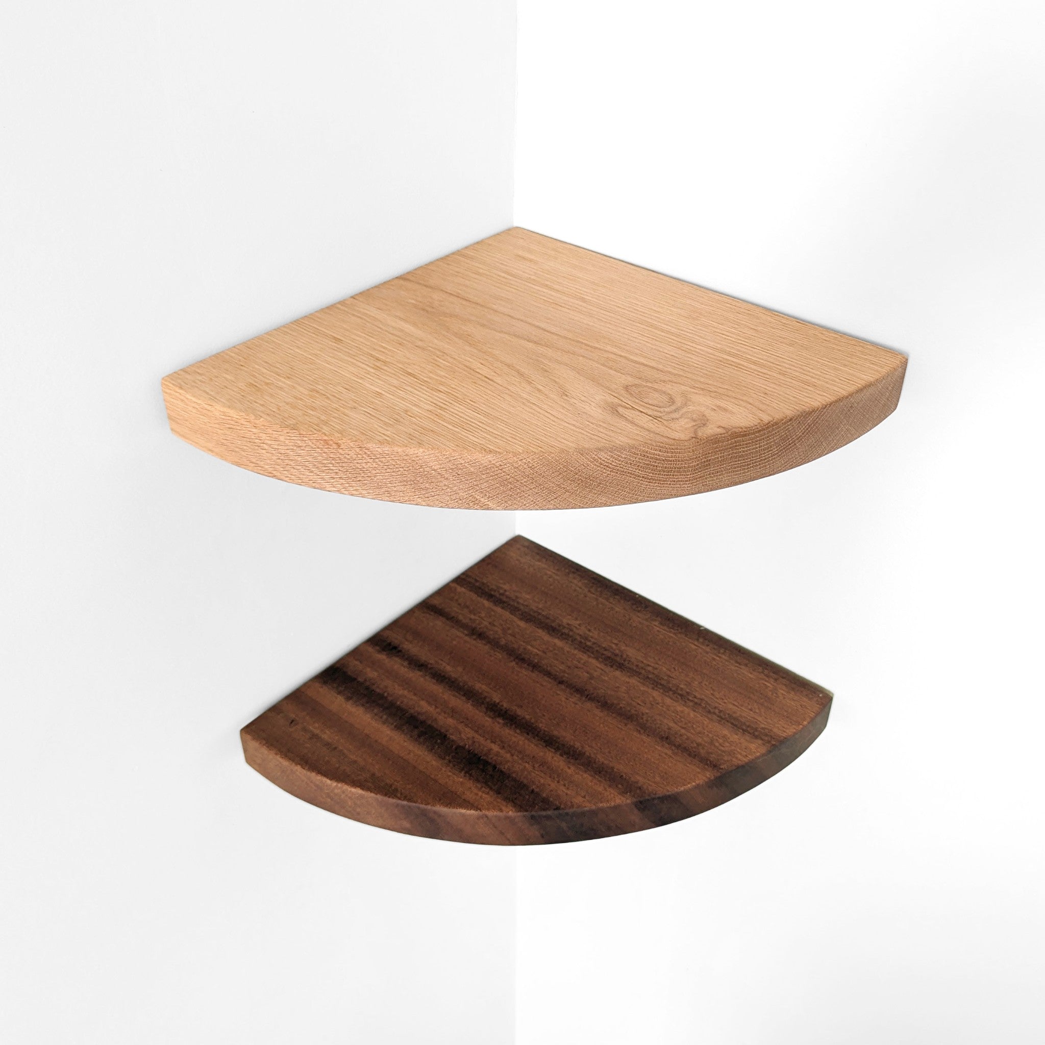 Cora Corner Shelf Unit | Handmade Solid Wood with Steel Bracket 0