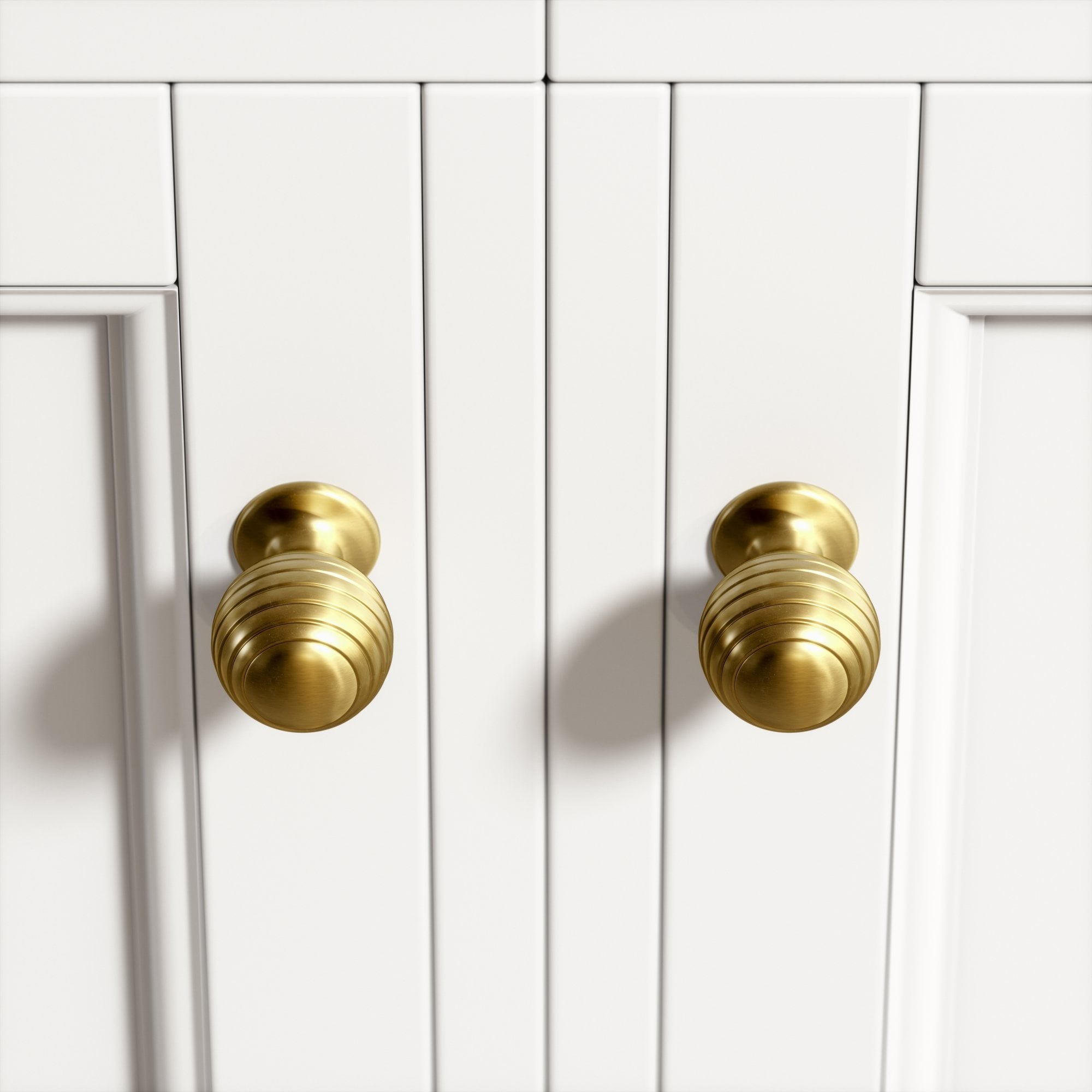Eton Cabinet Knobs | Brushed Gold, Art Deco Design 0
