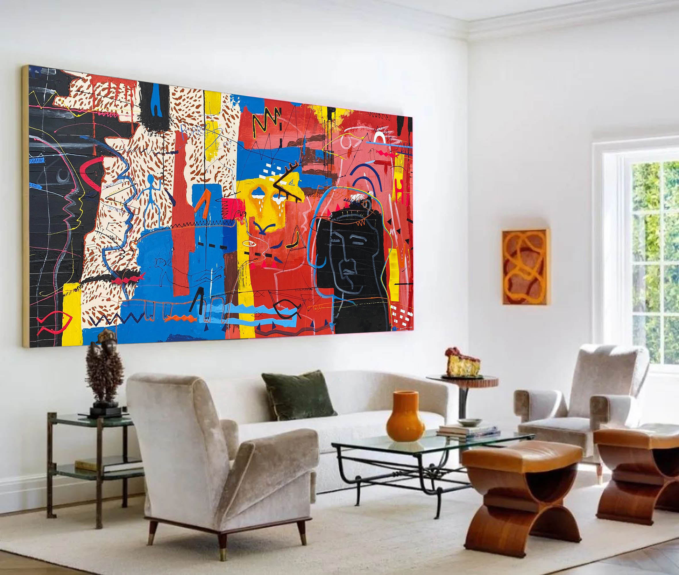 Flux Abstract Canvas Wall Art | Hand-Painted Pop Art on High-Quality Linen 5