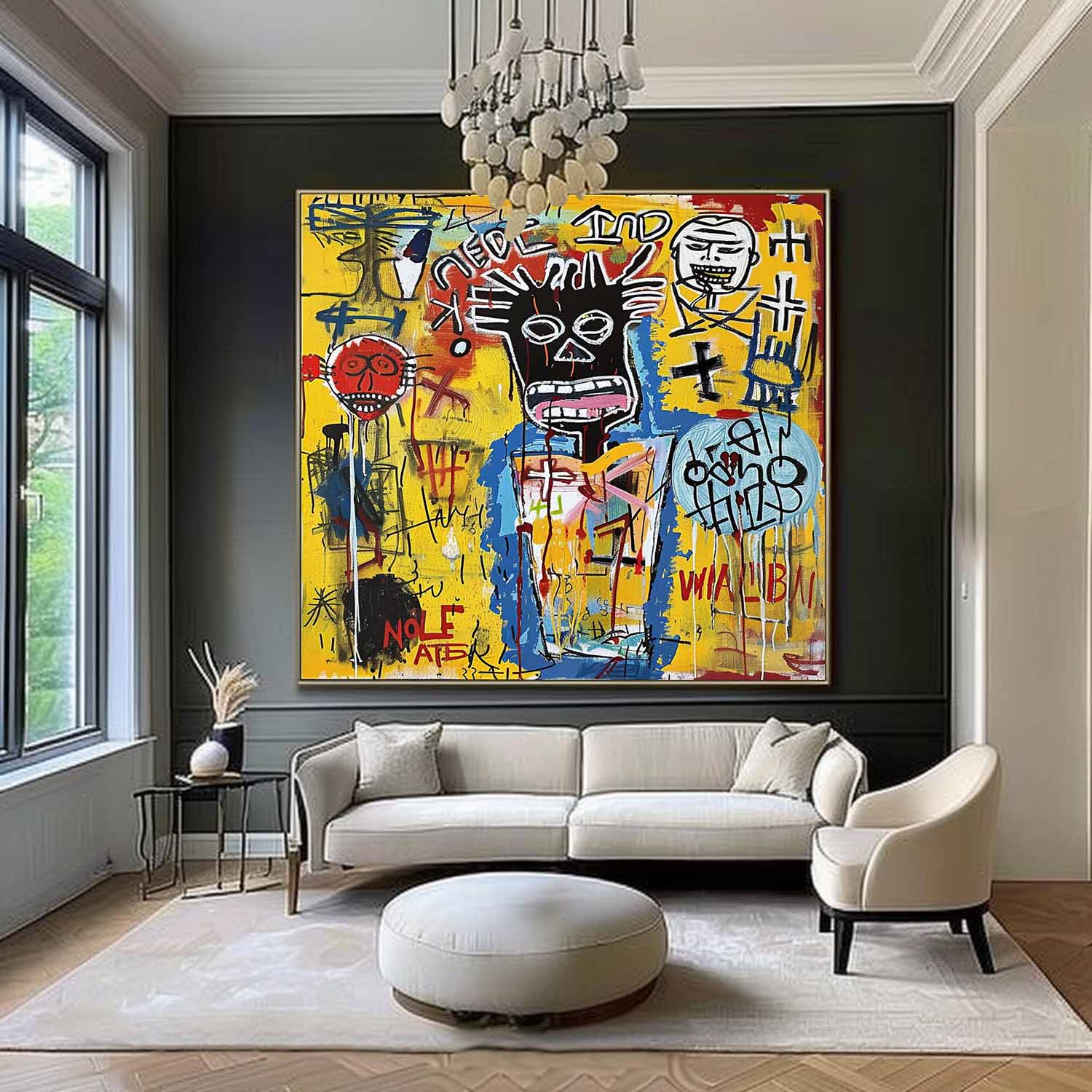 Fuffy Abstract Canvas Art | Hand-Painted Pop Art Graffiti on High-Quality Linen 0