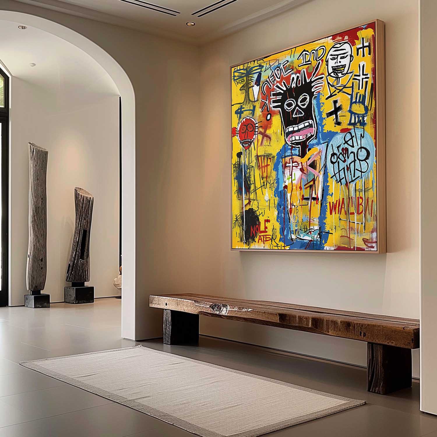 Fuffy Abstract Canvas Art | Hand-Painted Pop Art Graffiti on High-Quality Linen 3