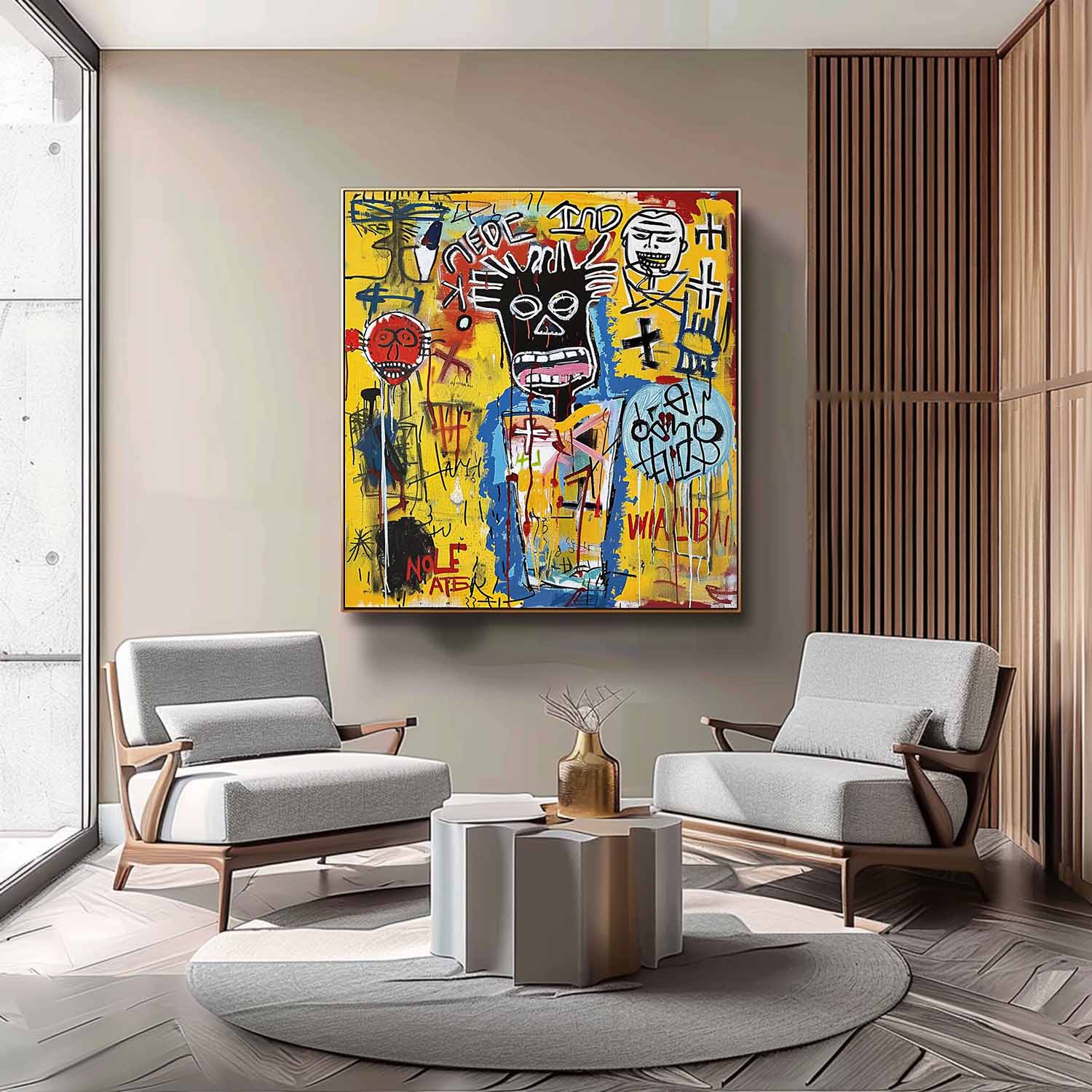 Fuffy Abstract Canvas Art | Hand-Painted Pop Art Graffiti on High-Quality Linen 5