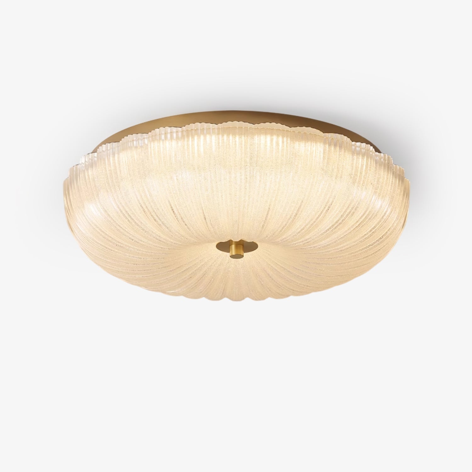 Haven Ceiling Light Fixture | Ripple Glass, Integrated LED, Hardwired 1