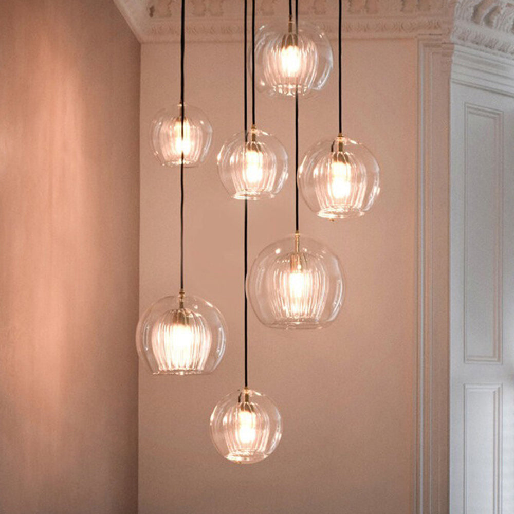 Juno Glass Pendant Light | Clear & Amber Shades, Modern Hanging Lights for Kitchen & Dining 3