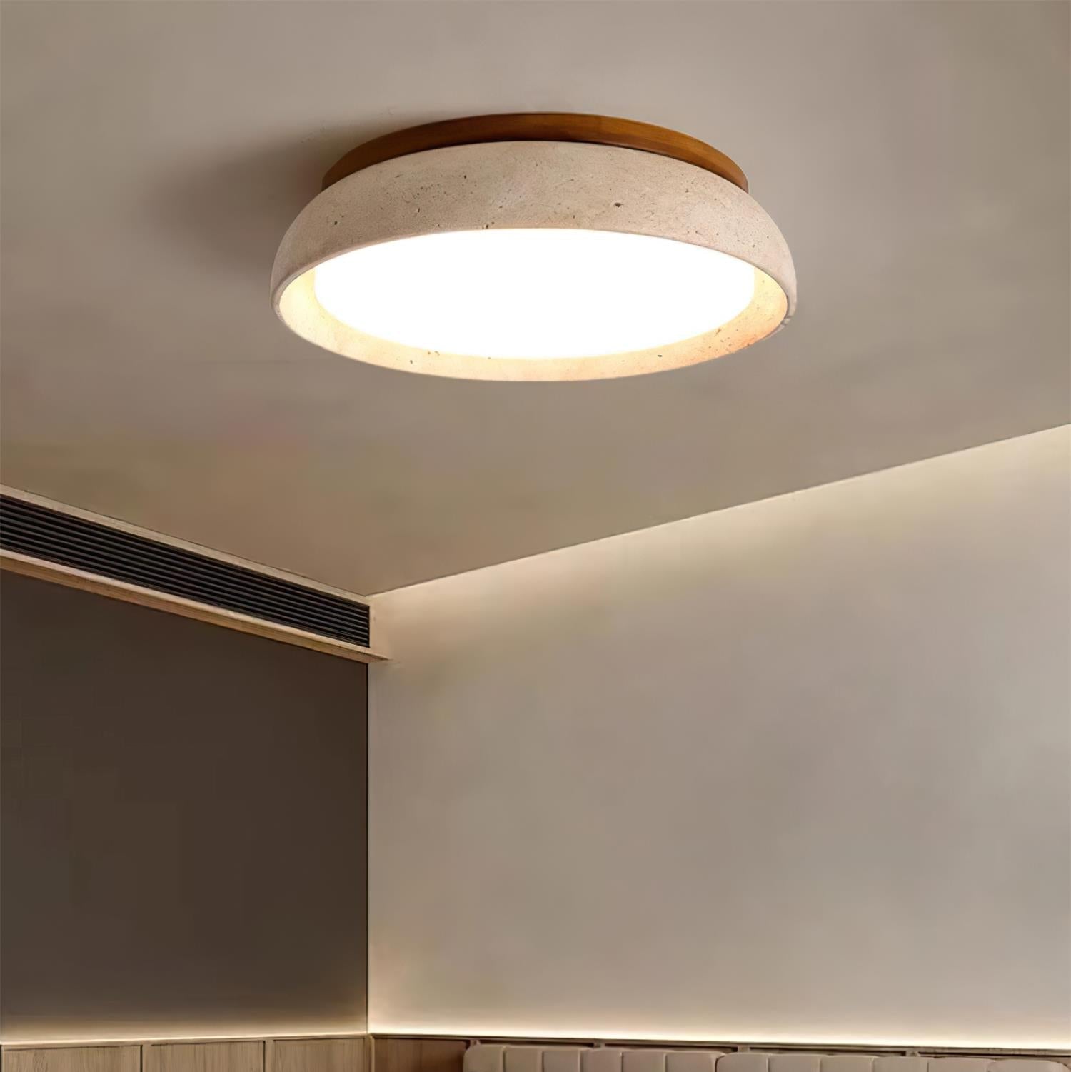 Kloris Ceiling Light Fixture | Natural Travertine, Modern Minimalist Design, LED 5