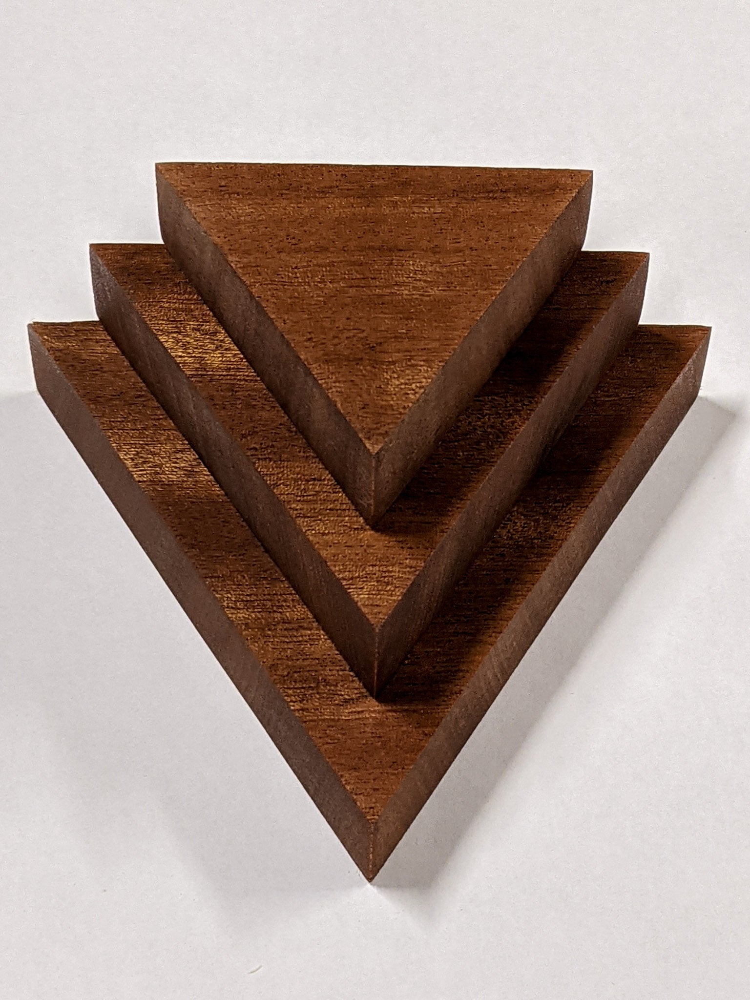 Mahi Triangle Shelf | Handmade Mahogany Floating Wall Shelf 3