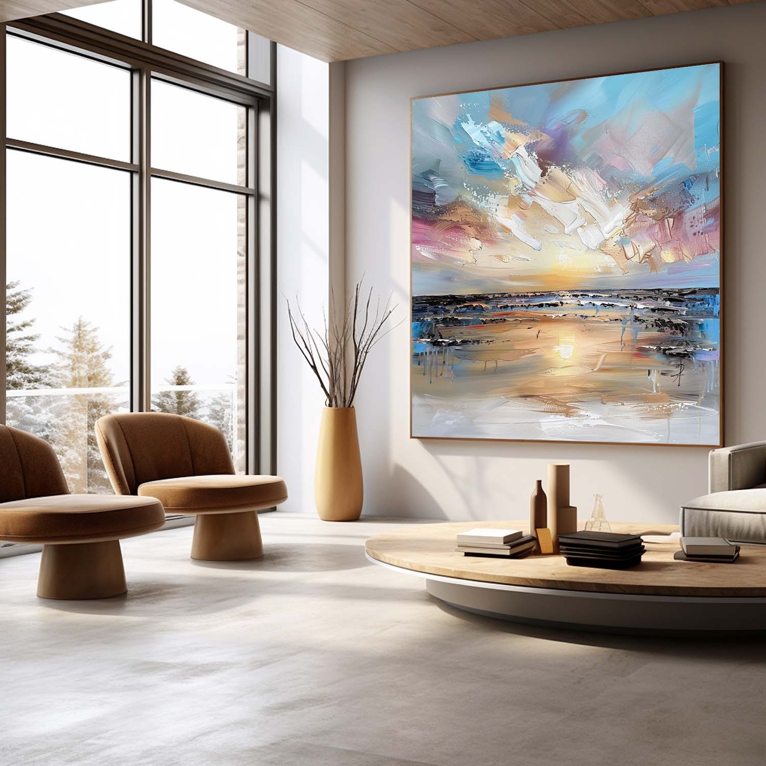 Mara Canvas Wall Art | Hand-Painted Abstract Graffiti on High-Quality Linen 2