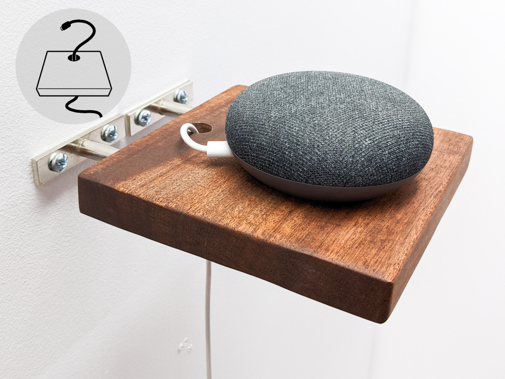Maro Floating Shelf | Mahogany with Cord Hole 0