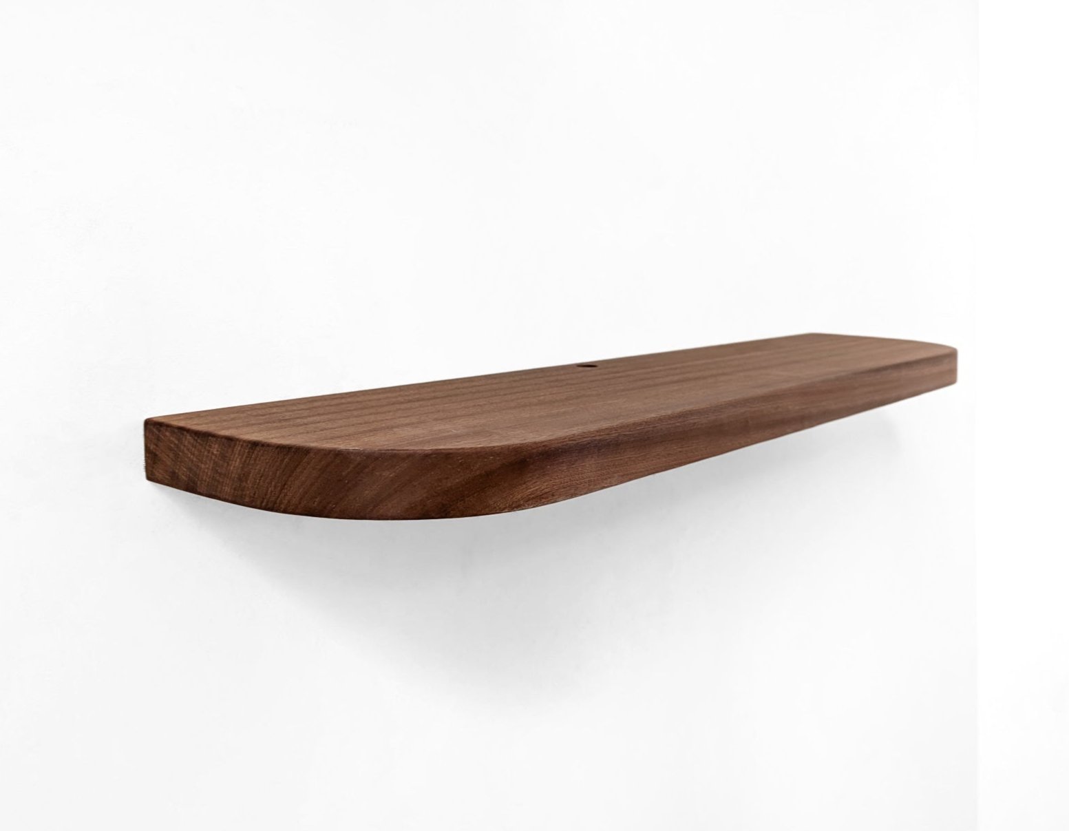 Maverick Floating Shelf | Solid Mahogany, Cable Management Grommet 2