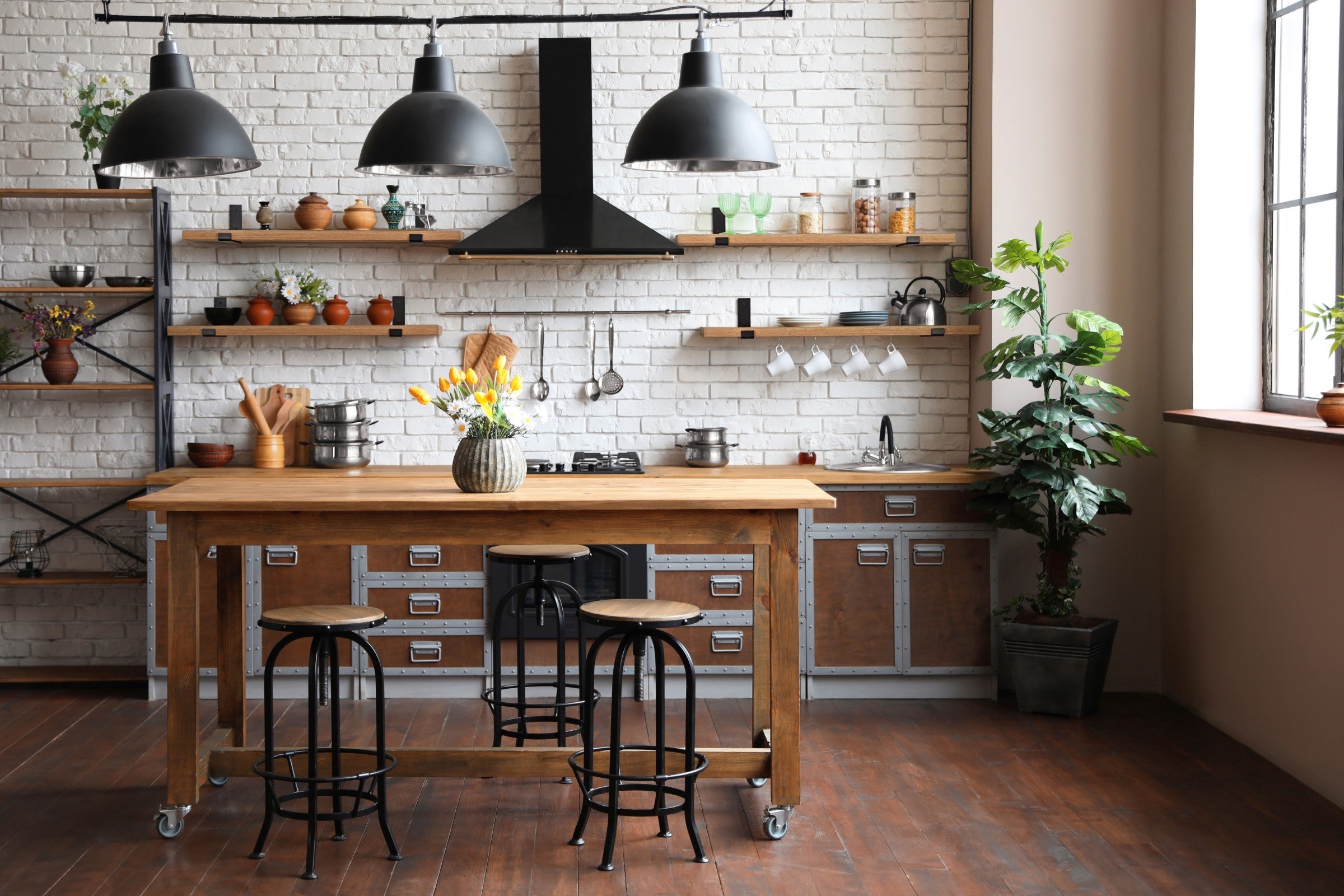 Maverick Mahogany Shelf | Thick Design with Steel J Brackets 7
