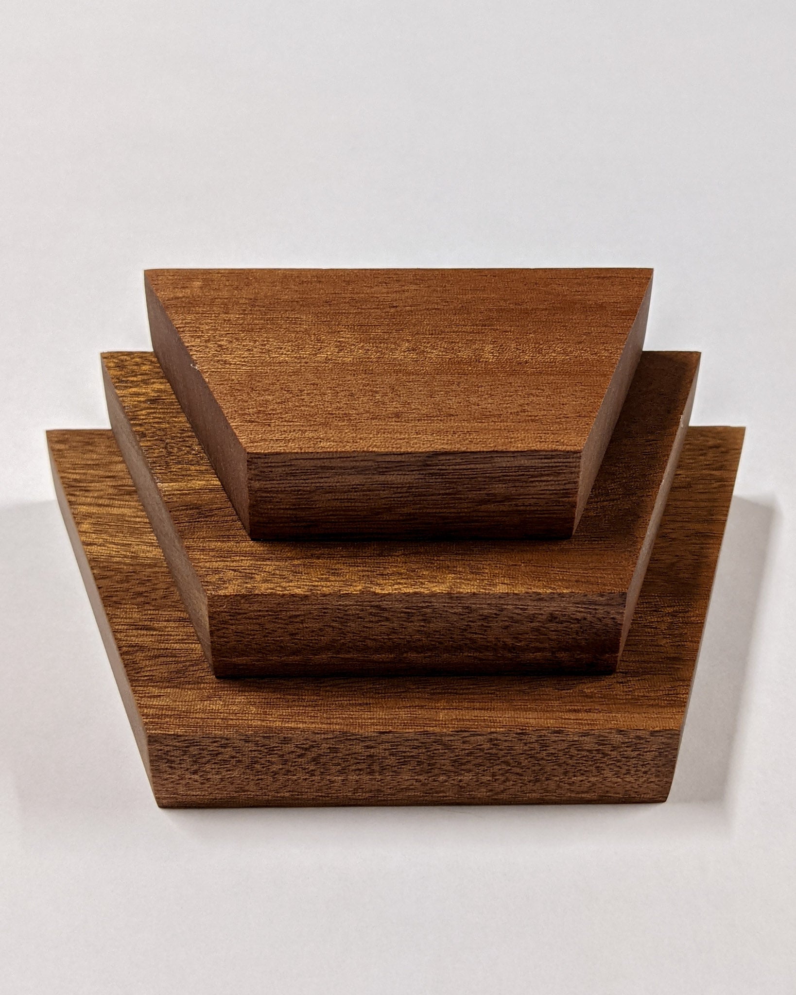 Milo Display Shelf | Handcrafted Mahogany, Trapezoid Design 4