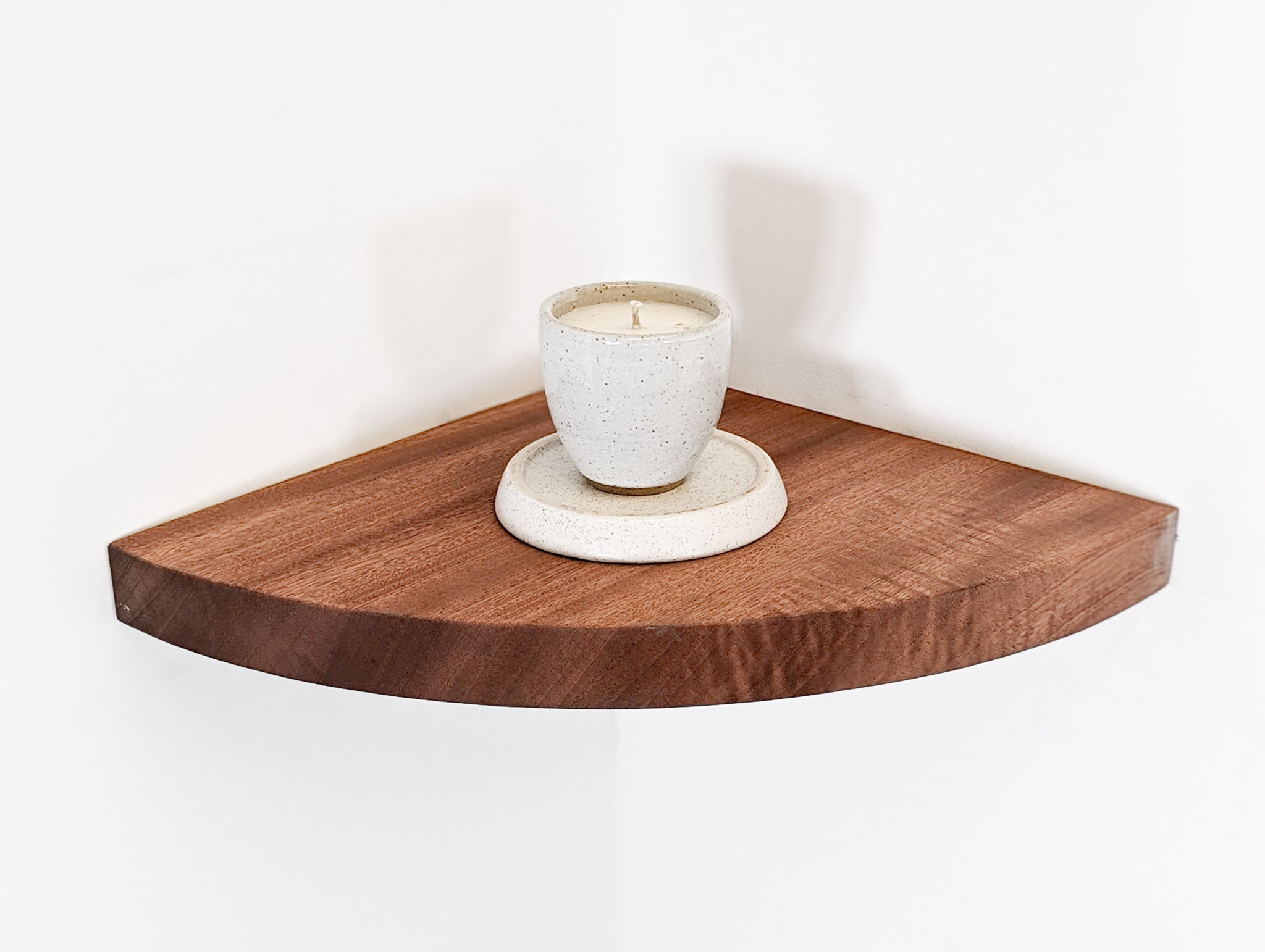 Milo Floating Shelf | Mahogany, Round Edge Design 1
