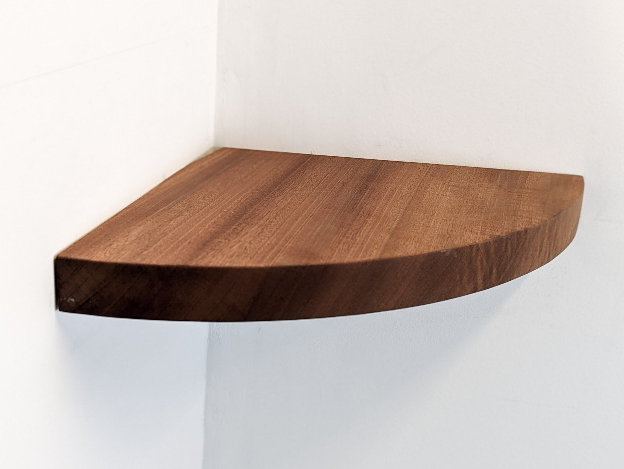 Milo Floating Shelf | Mahogany, Round Edge Design 2