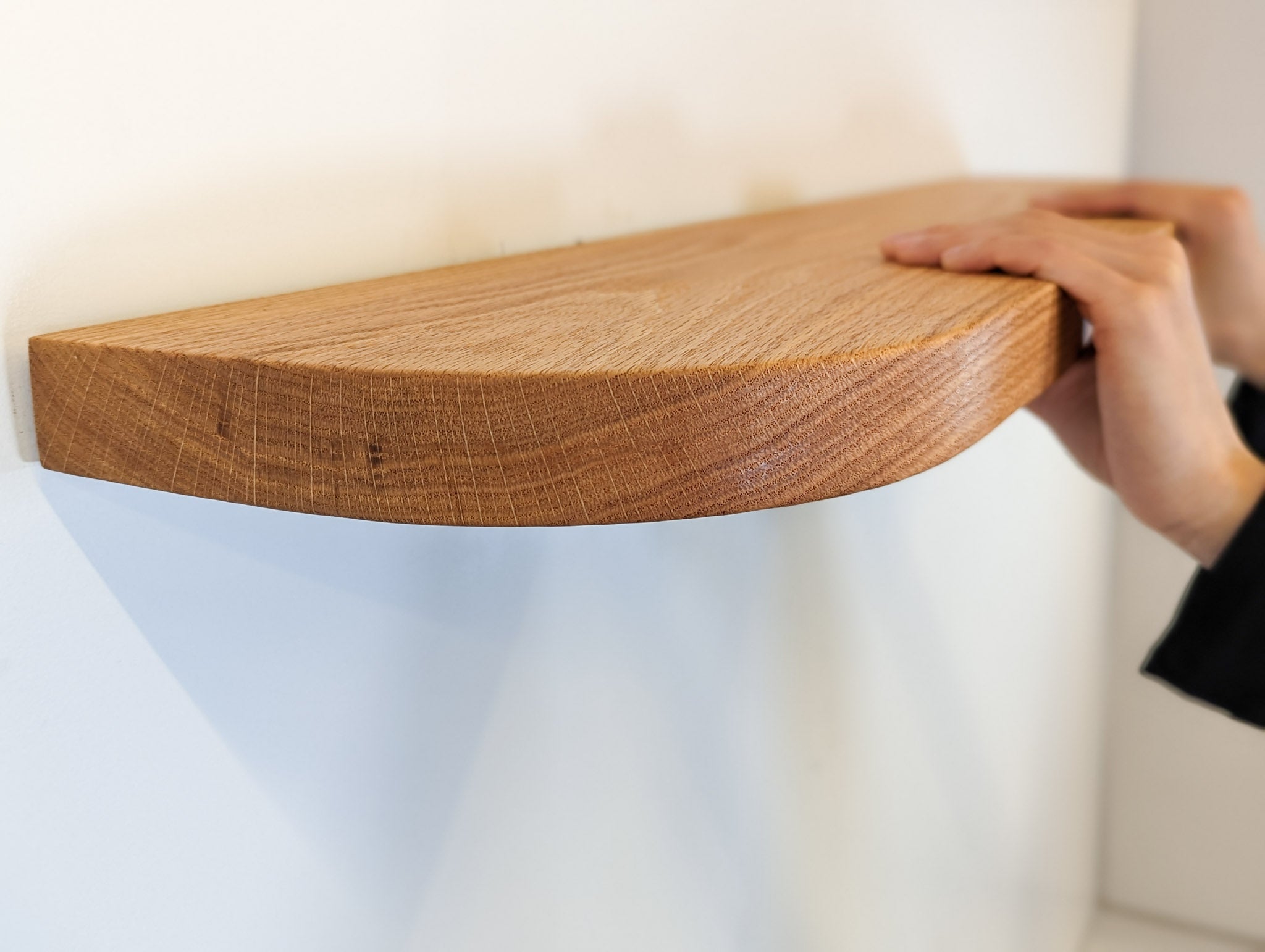 Milo Floating Shelf | Thick Mahogany, Minimalist Design 5