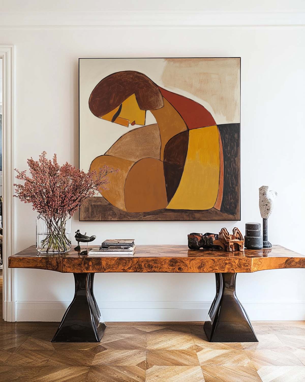 Mira Abstract Canvas Art | Handmade, Warm Earth Tones, Ready to Hang 3