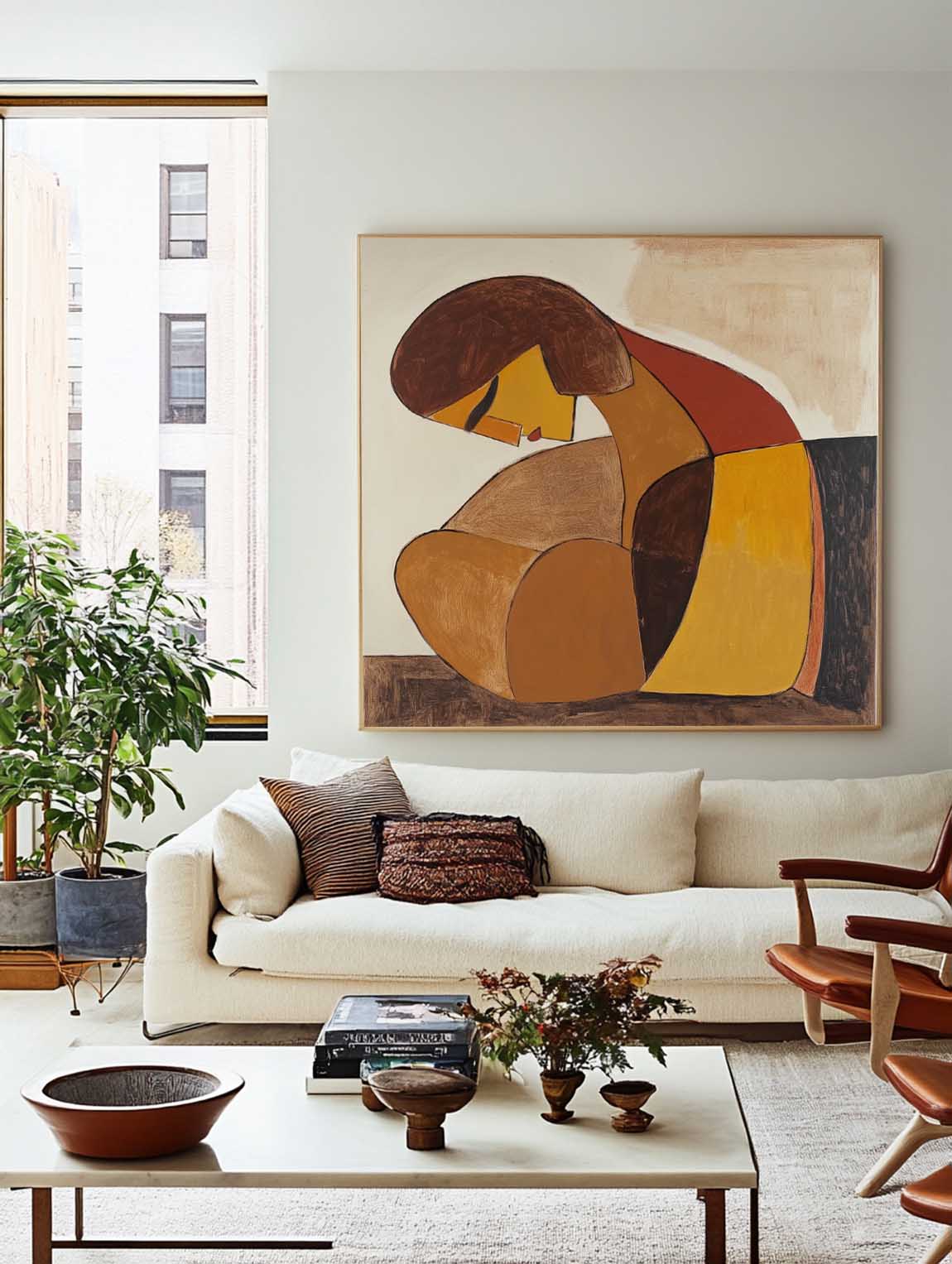 Mira Abstract Canvas Art | Handmade, Warm Earth Tones, Ready to Hang 5