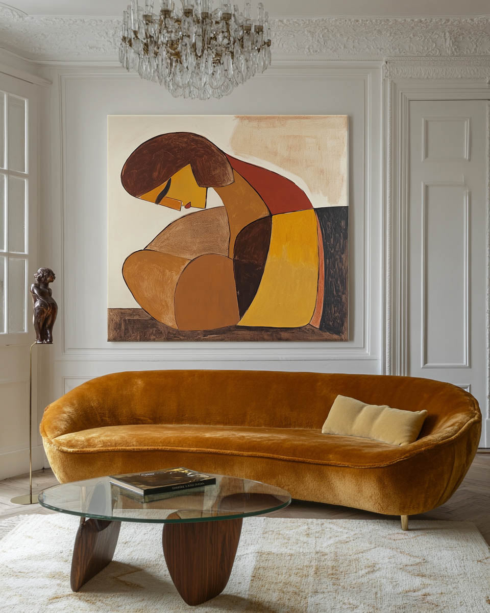 Mira Abstract Canvas Art | Handmade, Warm Earth Tones, Ready to Hang 7