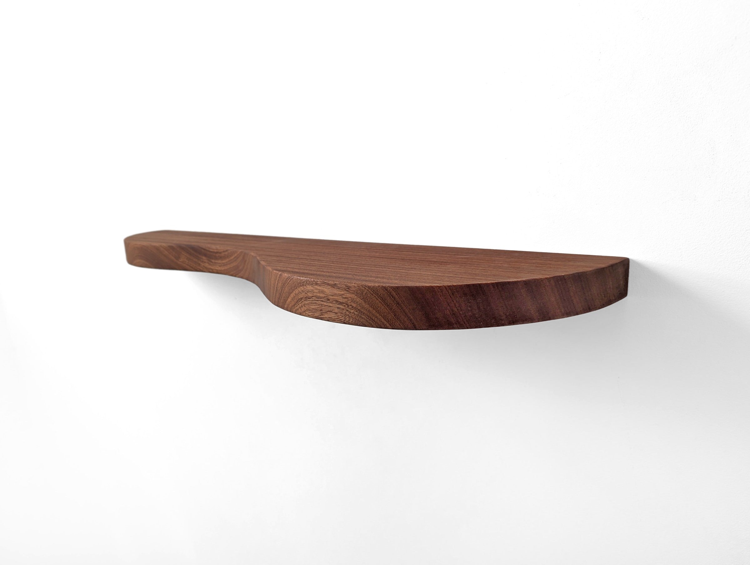 NookWood Double Curve Shelf | Solid Oak Floating Wall Shelf, Handcrafted Design 8