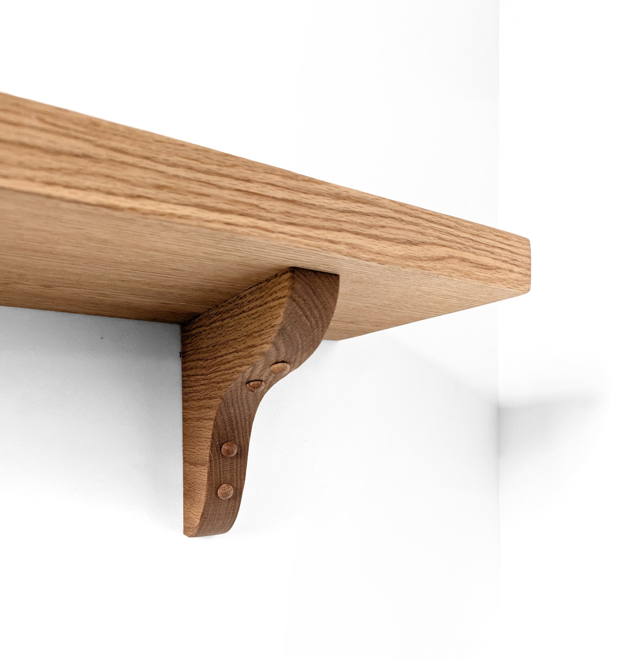 NookWoodworking Solid Wood Shelf | Handcrafted Oak Brackets 3