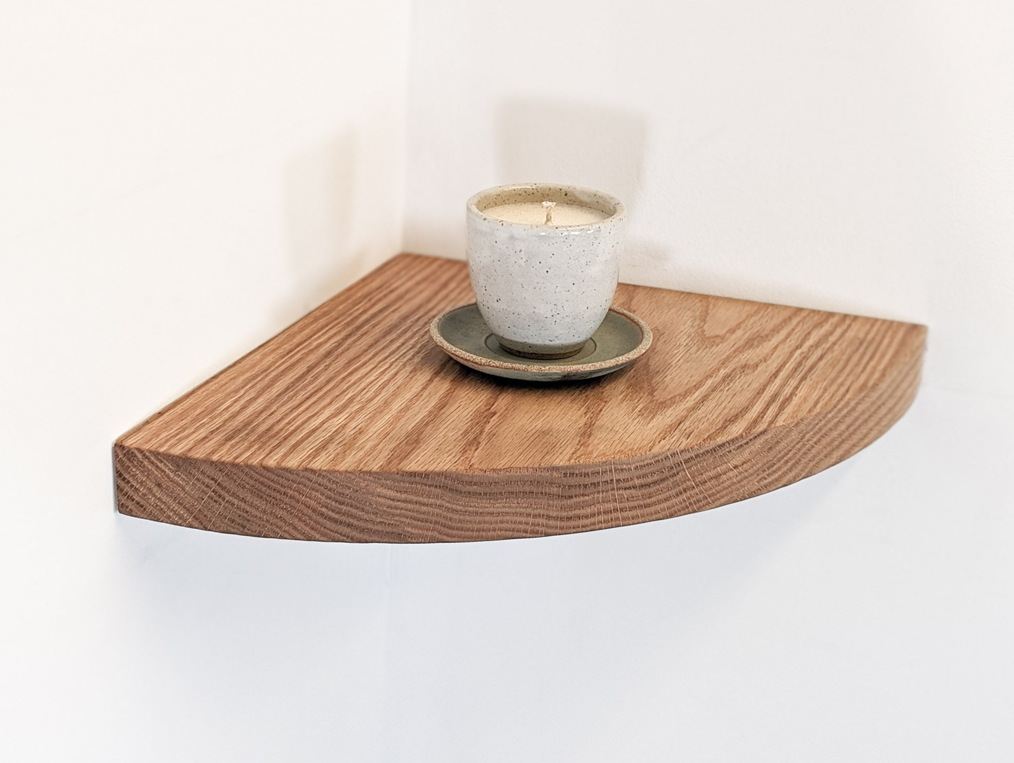 Nook Floating Shelf | Solid Oak, Round Edge Design 4