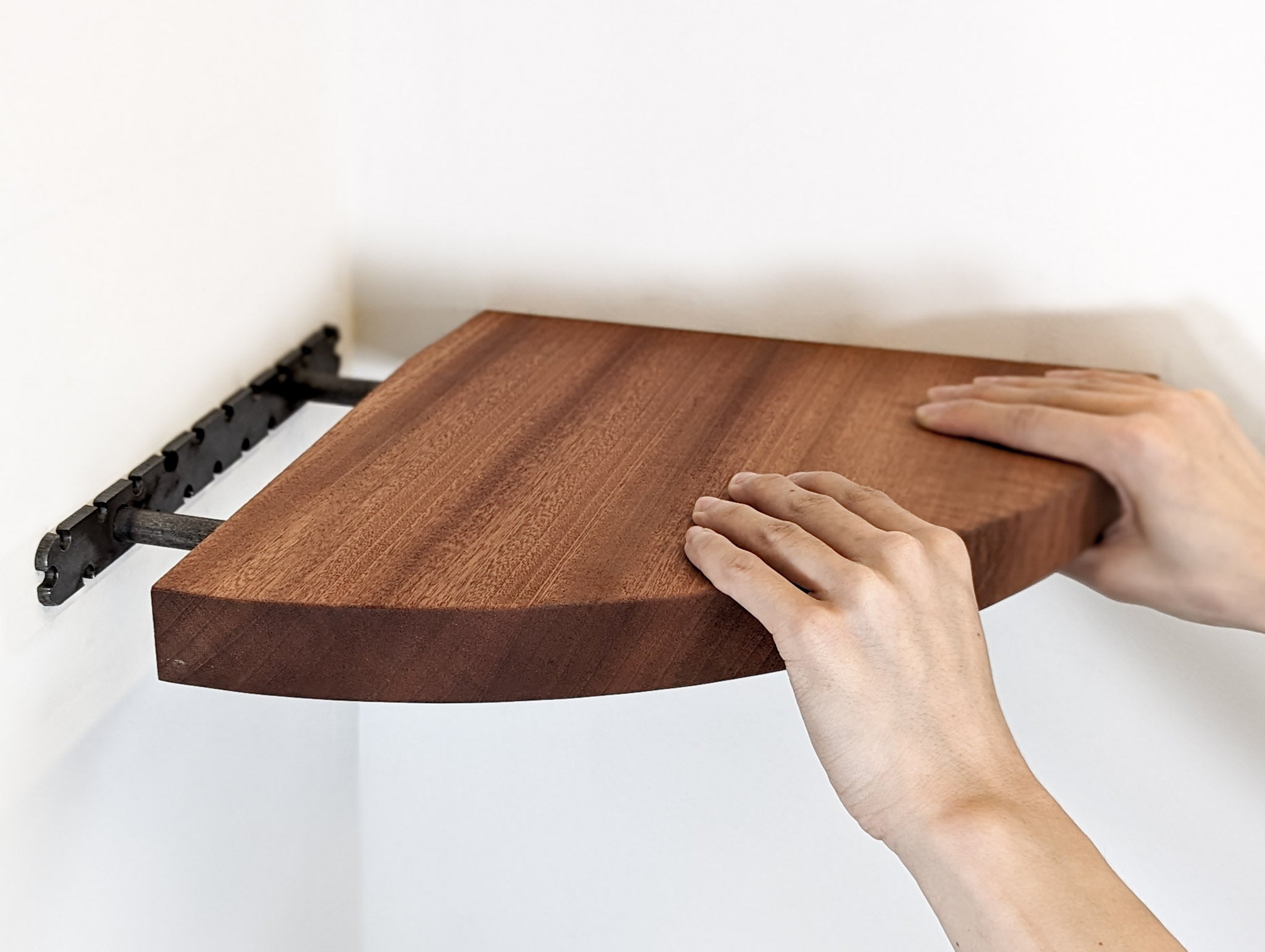 Nook Floating Shelf | Solid Oak, Round Edge Design 5