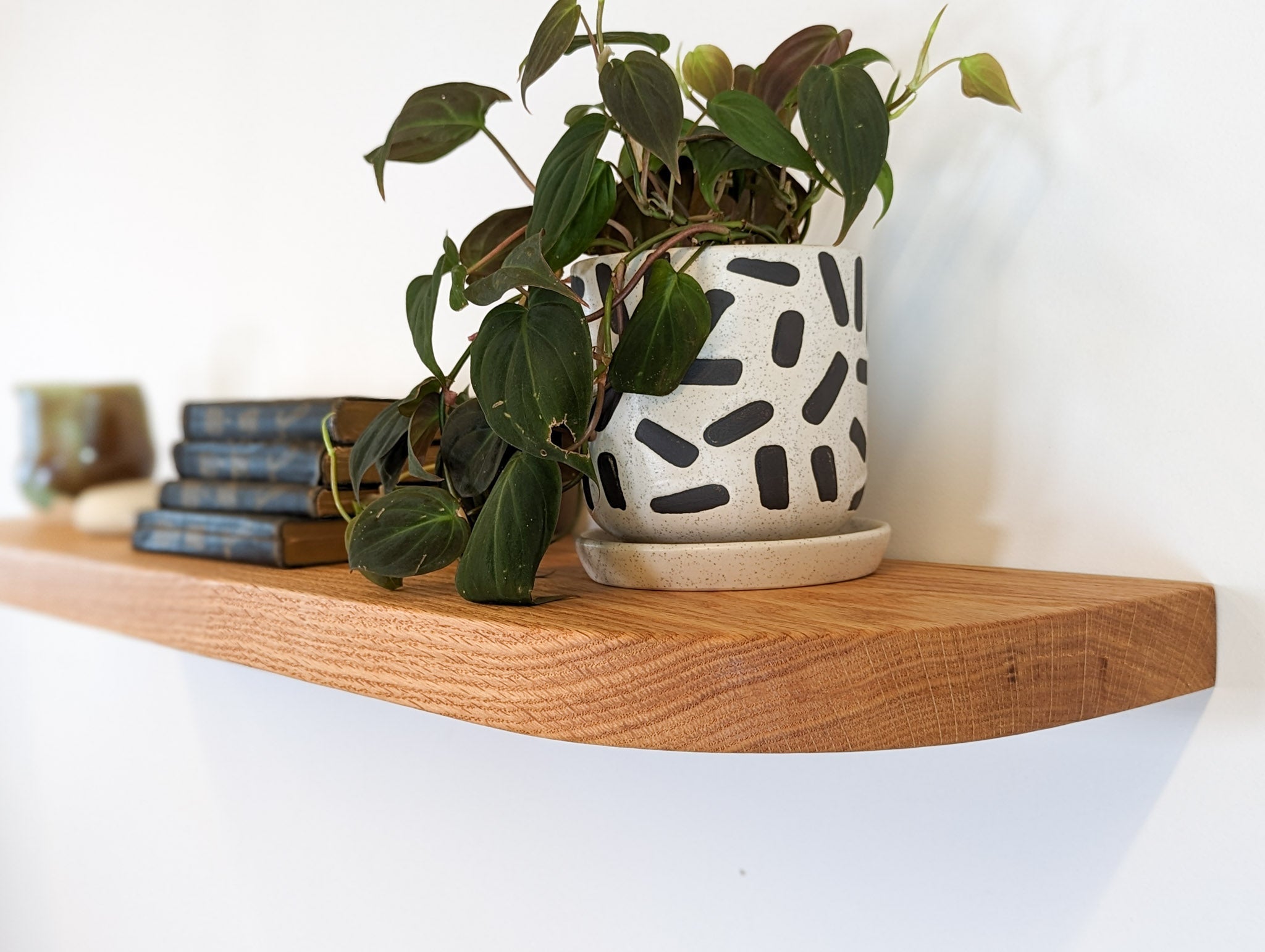 Nook Floating Shelf | Solid Oak with Rounded Corners 6