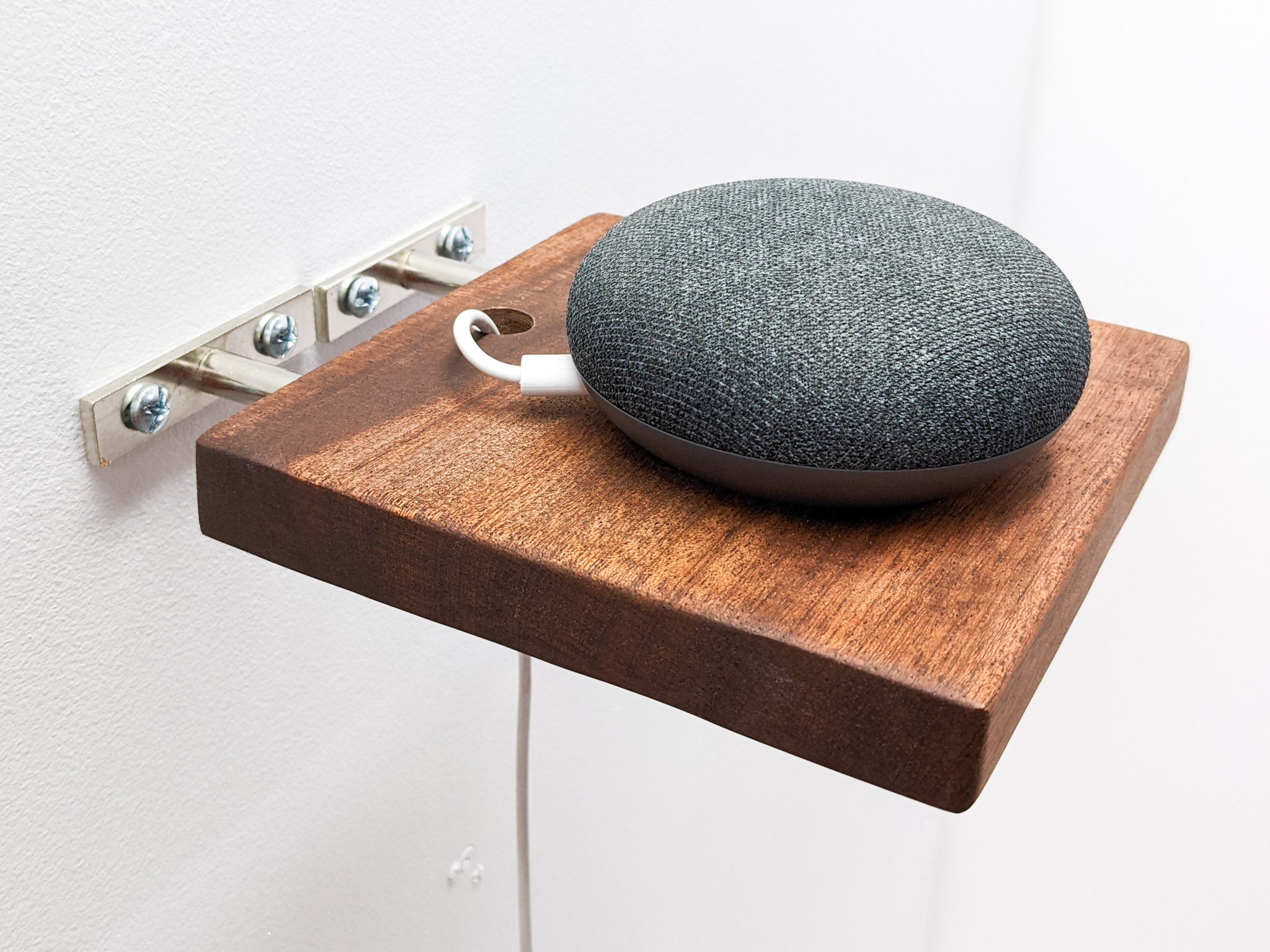 Oasis Oak Shelf | Cord Management, Handcrafted 2