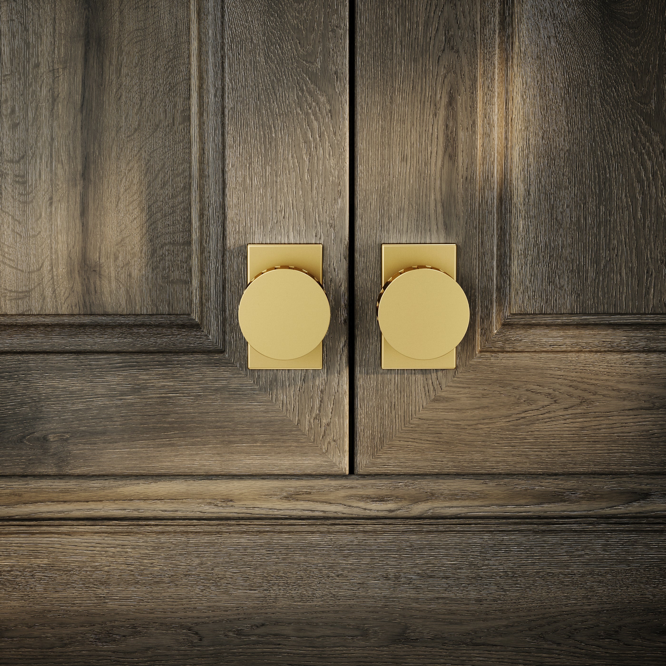Rola Cabinet Knob | Brushed Gold, Solid Brass 1