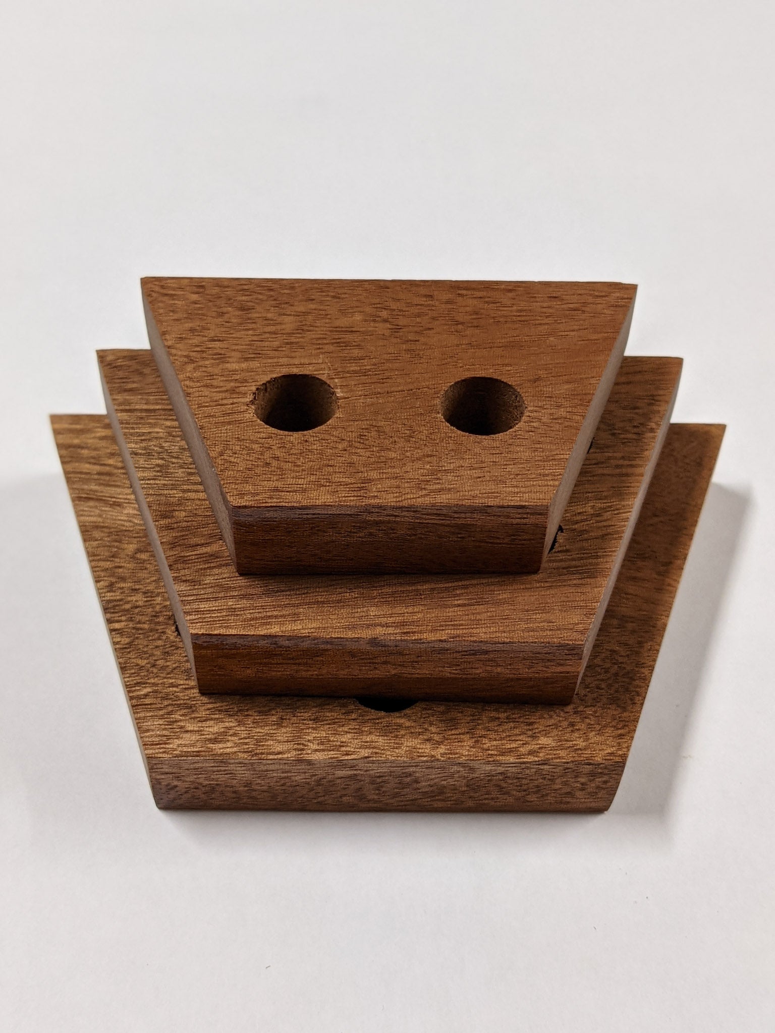 Tropica Trapezoid Shelf | Premium Oak or Mahogany for Plant Cuttings 7