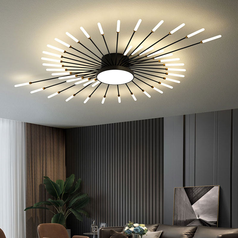 Wesley Flush Mount Ceiling Light | Elegant LED Design in Black or Gold 2