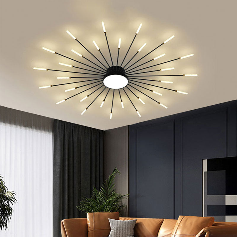Wesley Flush Mount Ceiling Light | Elegant LED Design in Black or Gold 3
