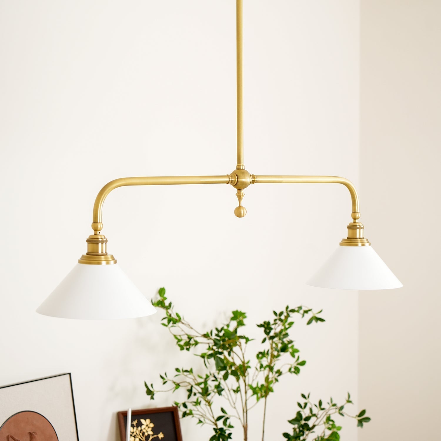 Zyra Vintage Pendant Light | Elegant White Glass Shade for Kitchen Pendant Lighting 4