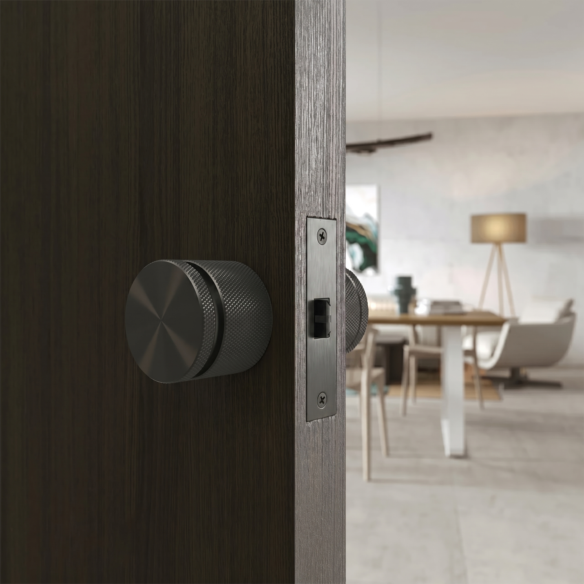 Sleek Spectre Door Handle - Gunmetal