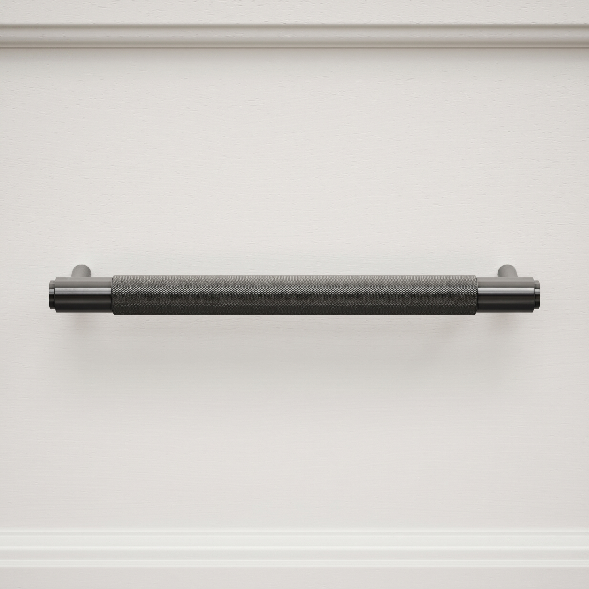 Luxe Knurled Pull Bar - Matte Black
