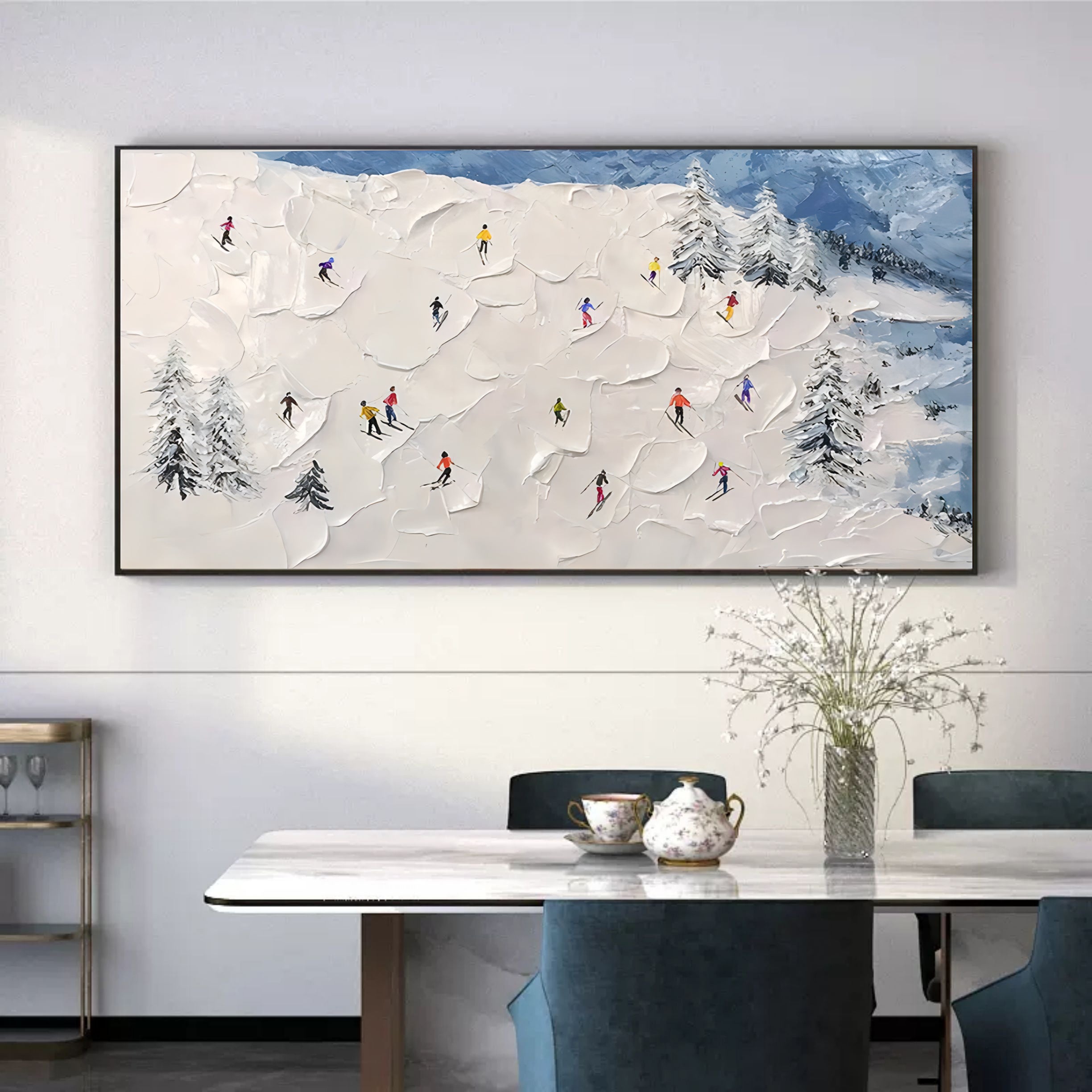 Aspen Canvas Art | Hand-Painted Abstract Wall Decor, Unique Textured Design 5