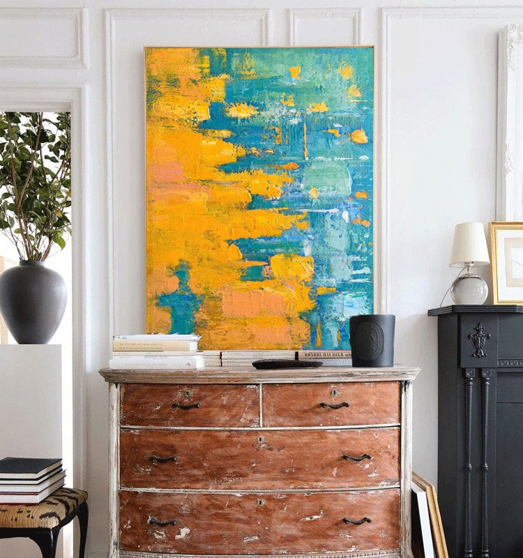 Aura Abstract Canvas Art | Handcrafted Impasto Wall Decor 0