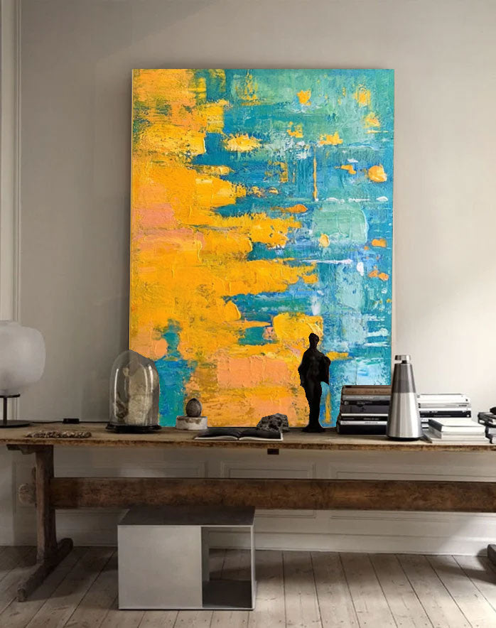 Aura Abstract Canvas Art | Handcrafted Impasto Wall Decor 5
