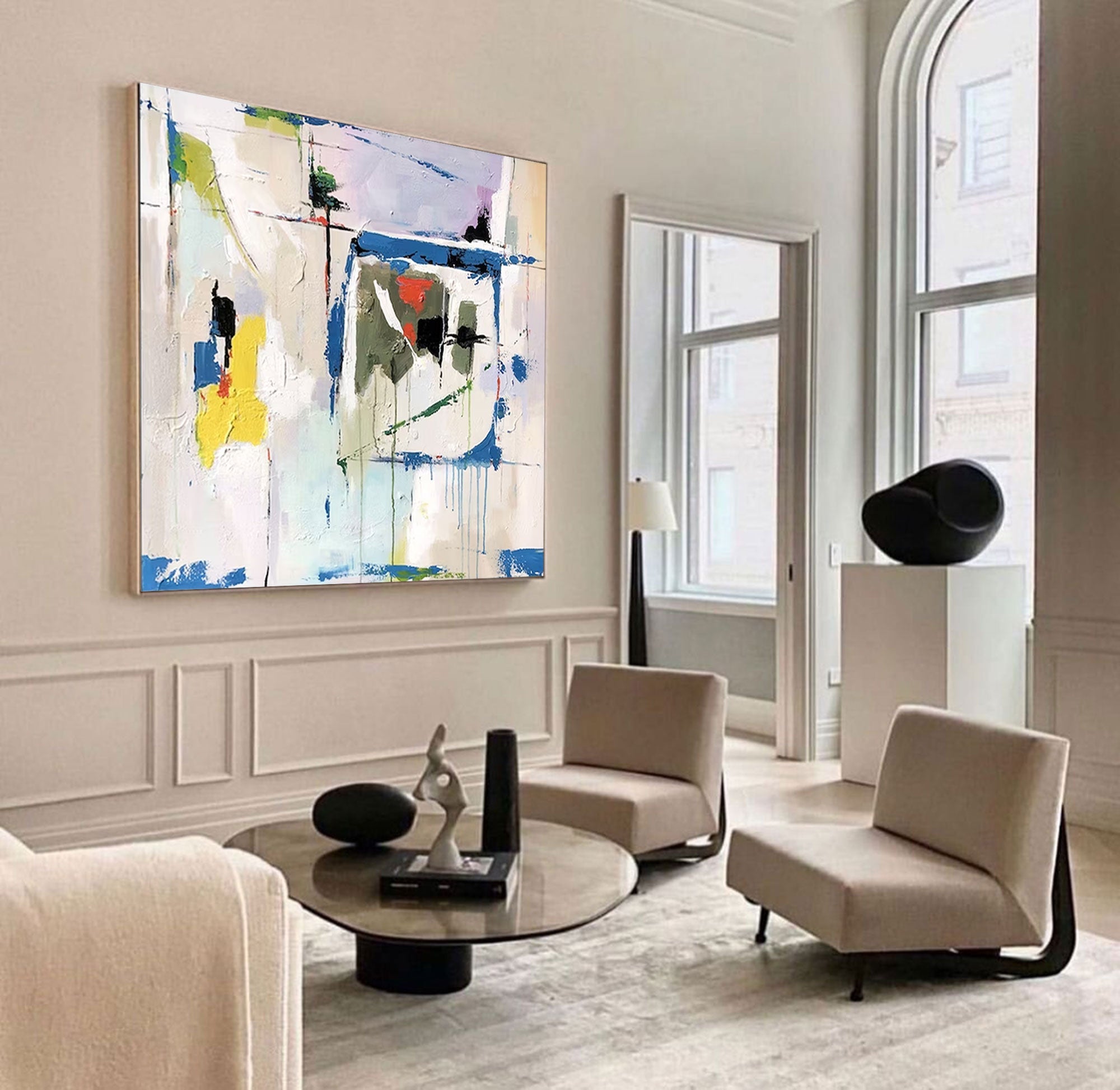 Aura Large Wall Art | Handcrafted Abstract Canvas Prints 5