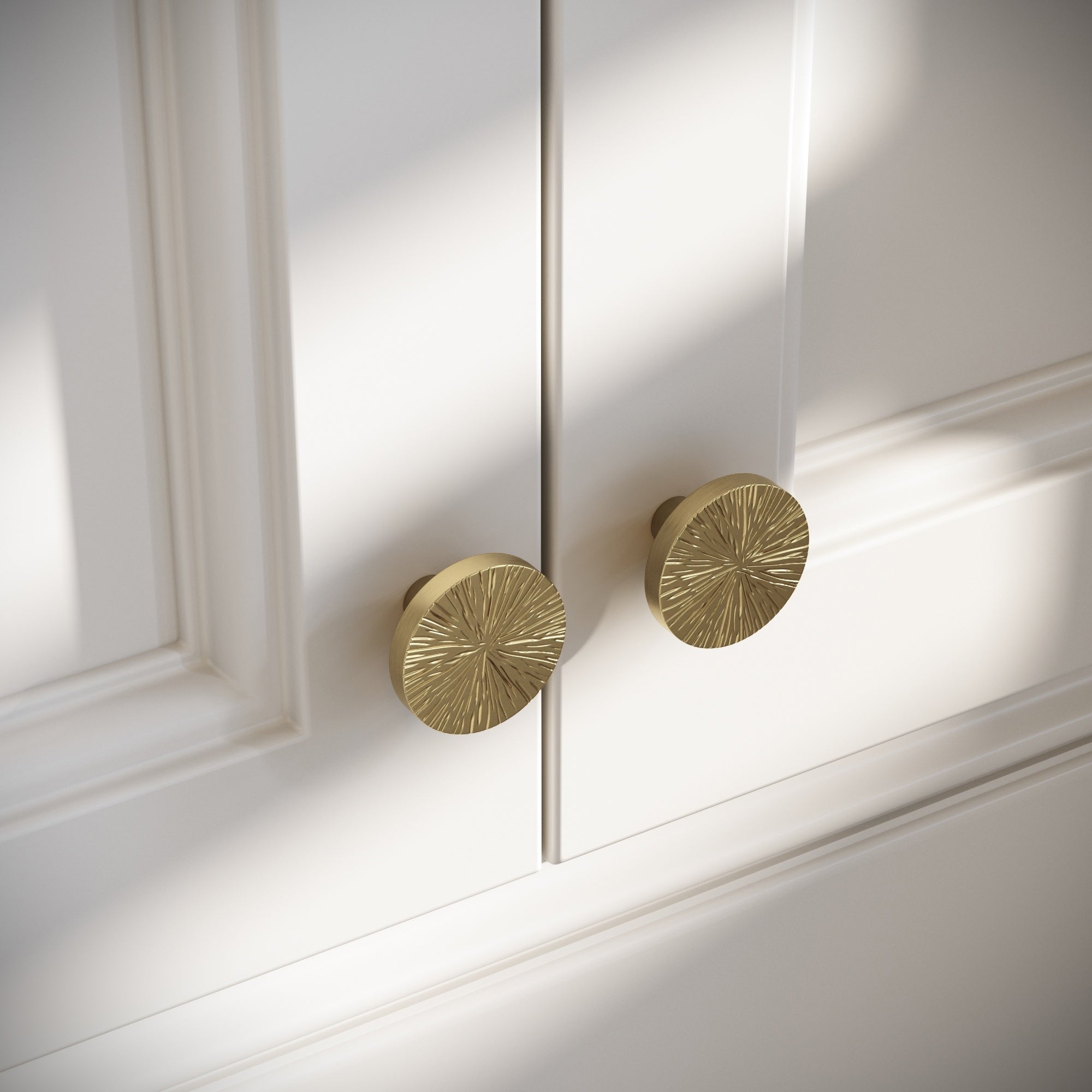 Aurelia Cabinet Knob | Brushed Gold, Art Deco Design 0