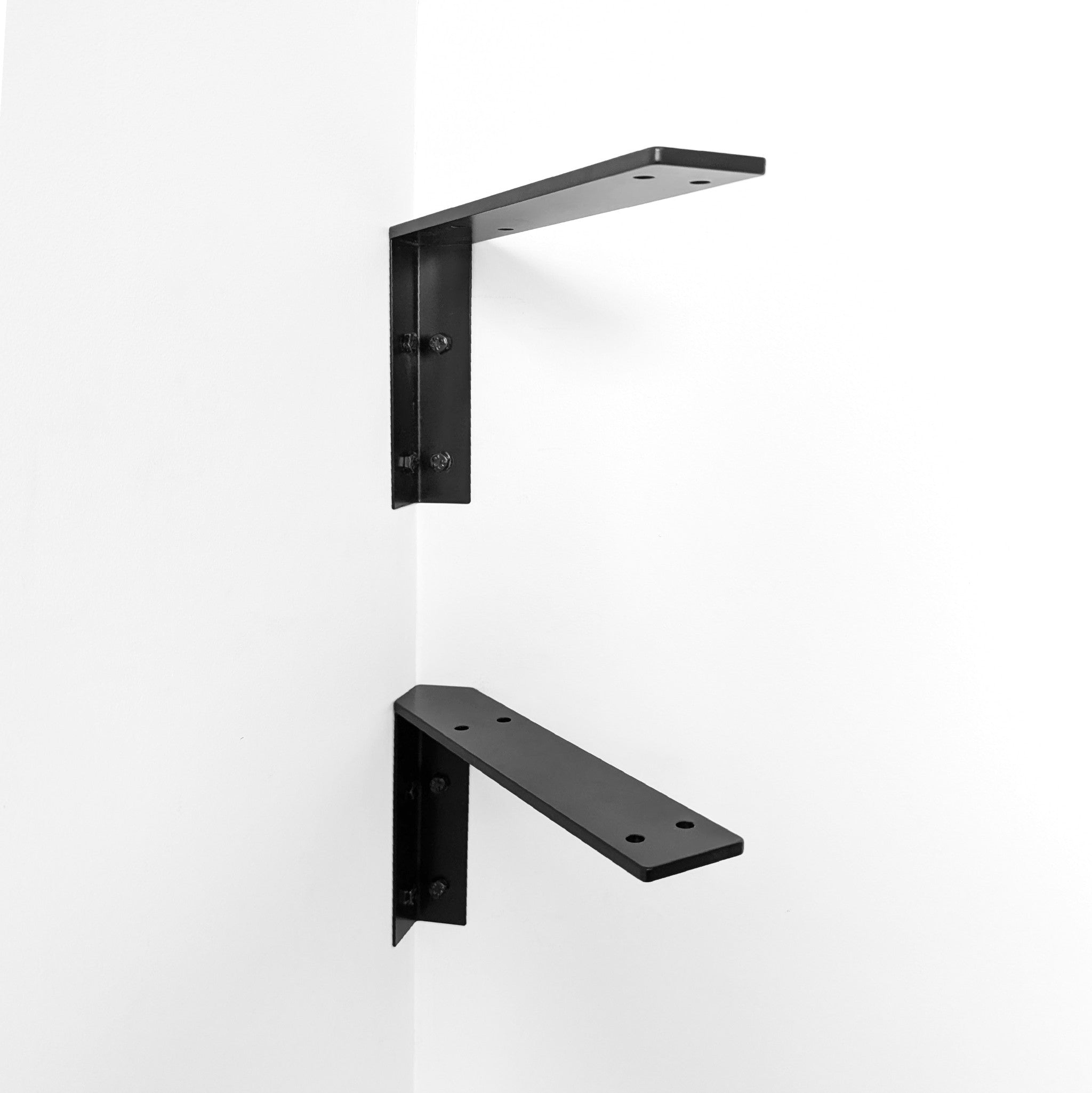 Cora Corner Shelf Unit | Handmade Solid Wood with Steel Bracket 3