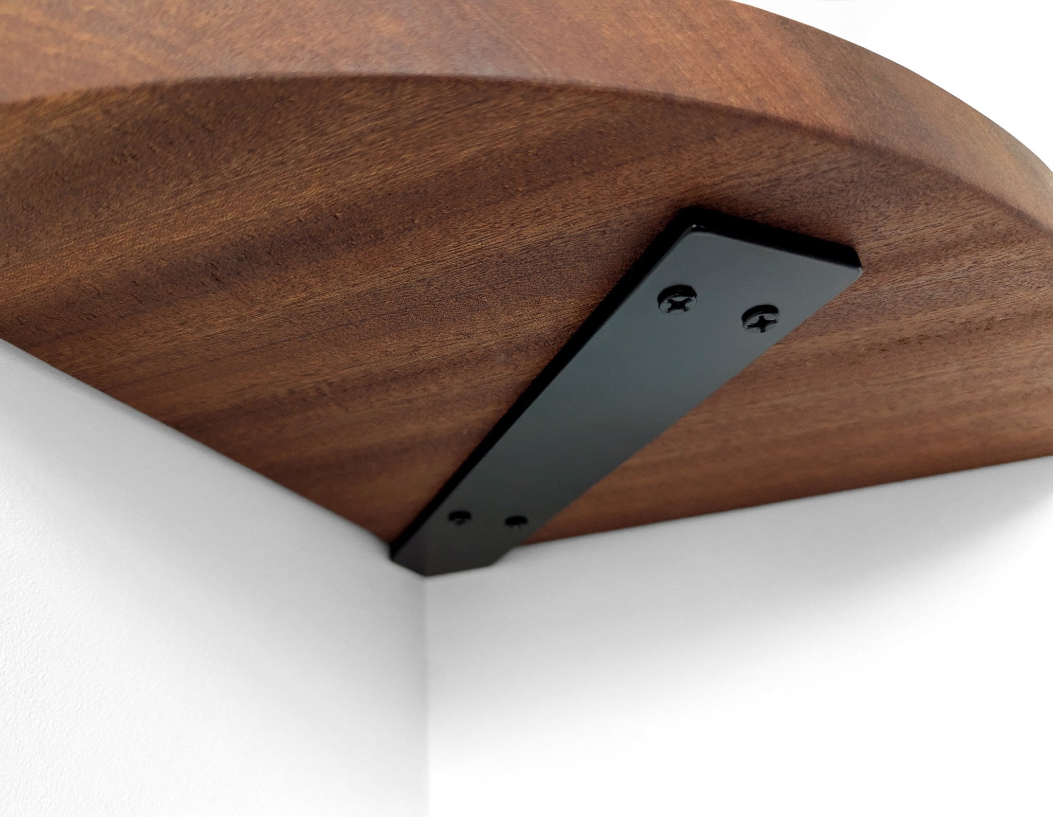 Cora Corner Shelf Unit | Handmade Solid Wood with Steel Bracket 8