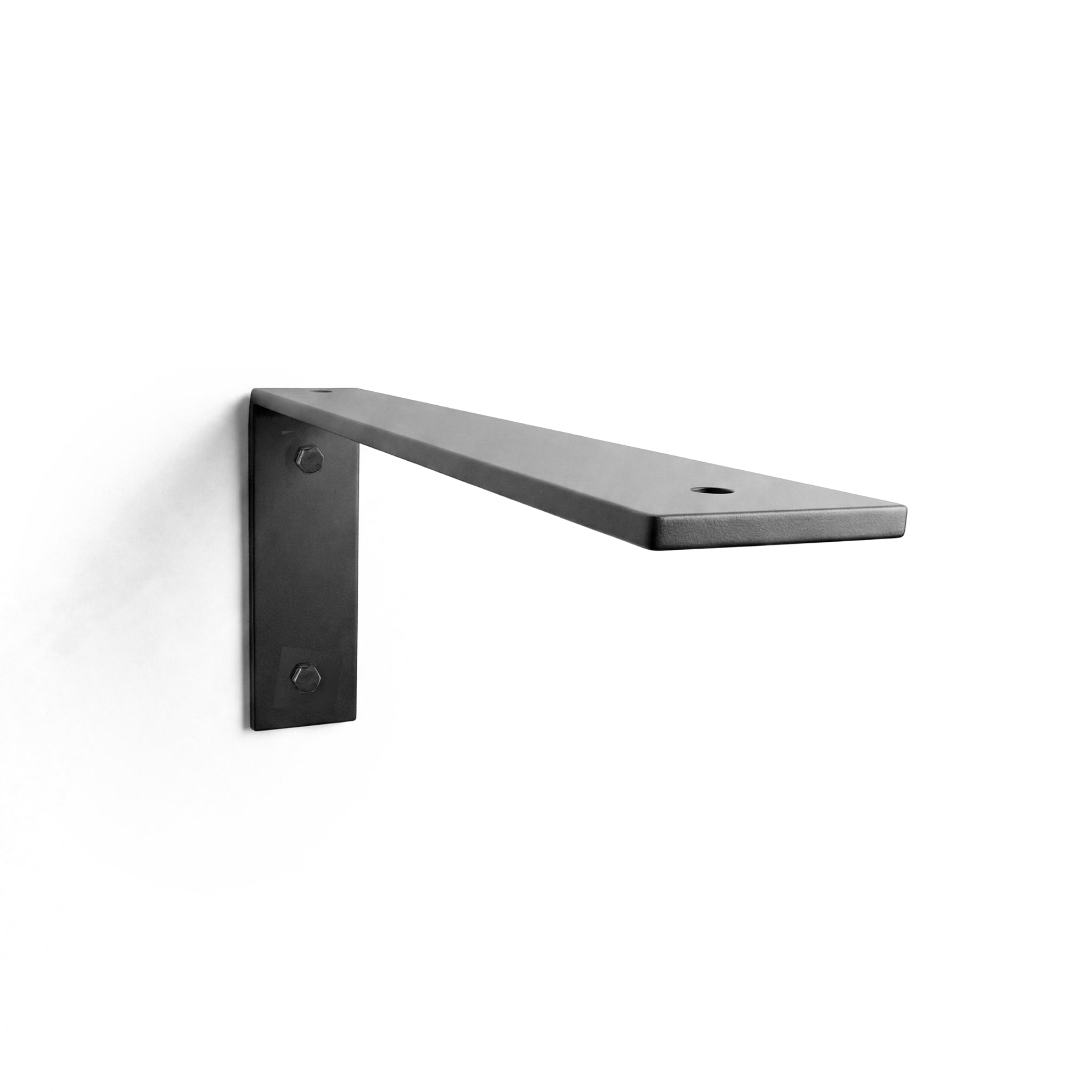 Dura Deep Shelf | Solid Wood with Black Steel Brackets, Ideal for Bathroom Storage and Wall Shelves 5