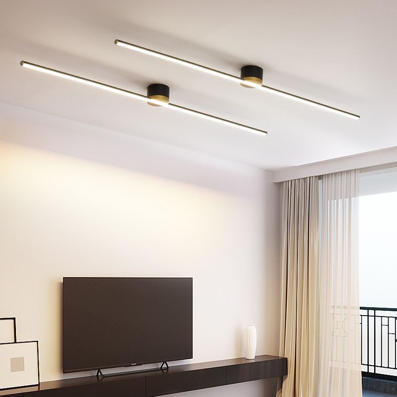 Erix Flush Mount Ceiling Light | Modern Linear Design, LED Fixture for Bedroom and Living Room 2