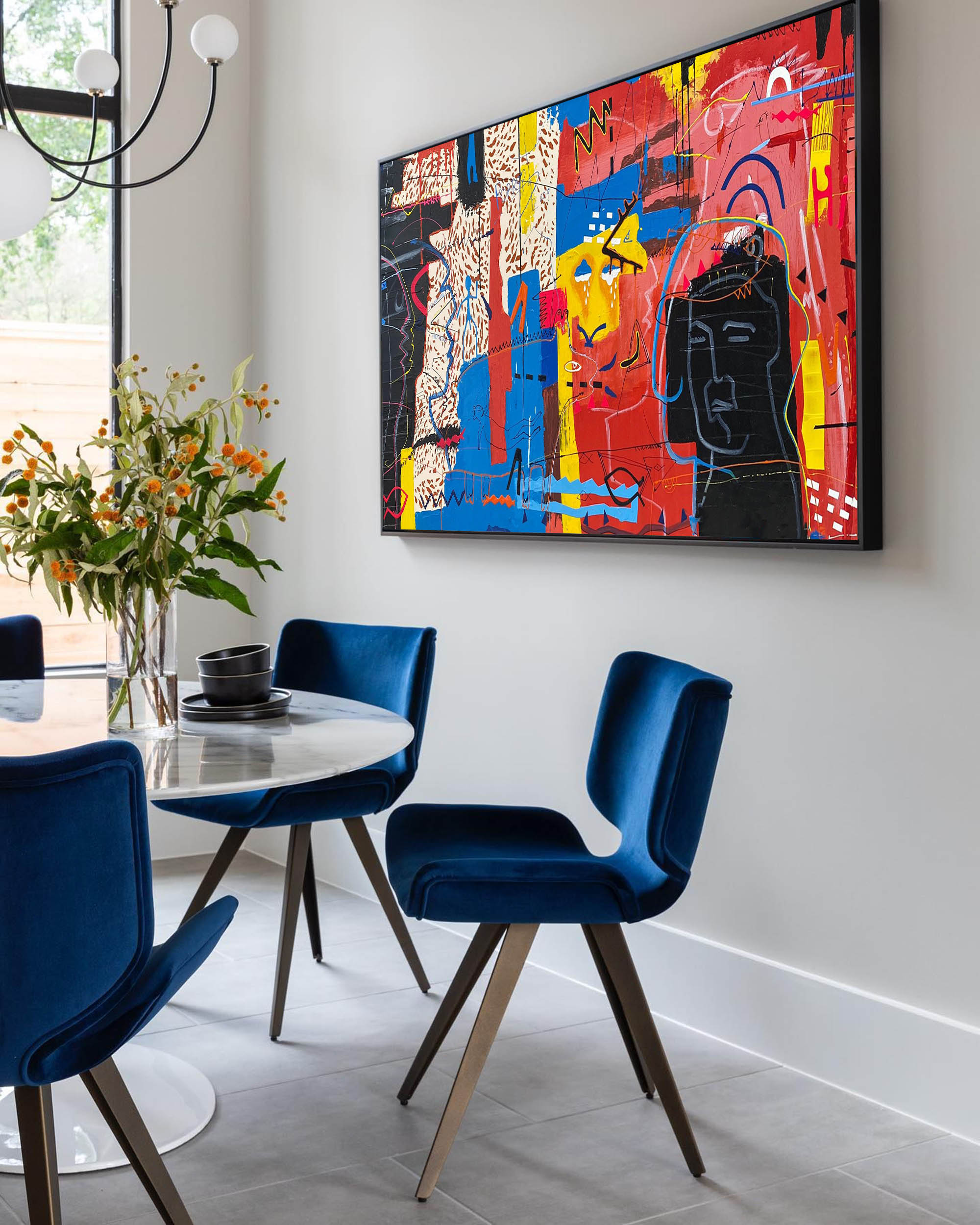 Flux Abstract Canvas Wall Art | Hand-Painted Pop Art on High-Quality Linen 4