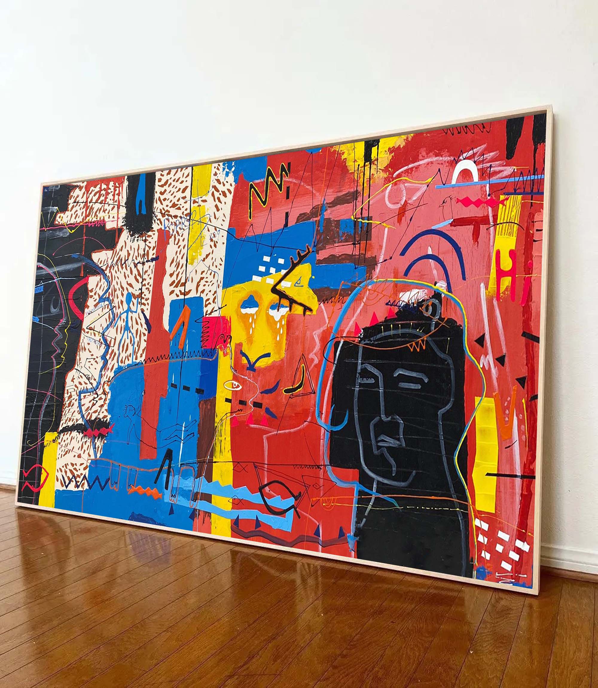 Flux Abstract Canvas Wall Art | Hand-Painted Pop Art on High-Quality Linen 7