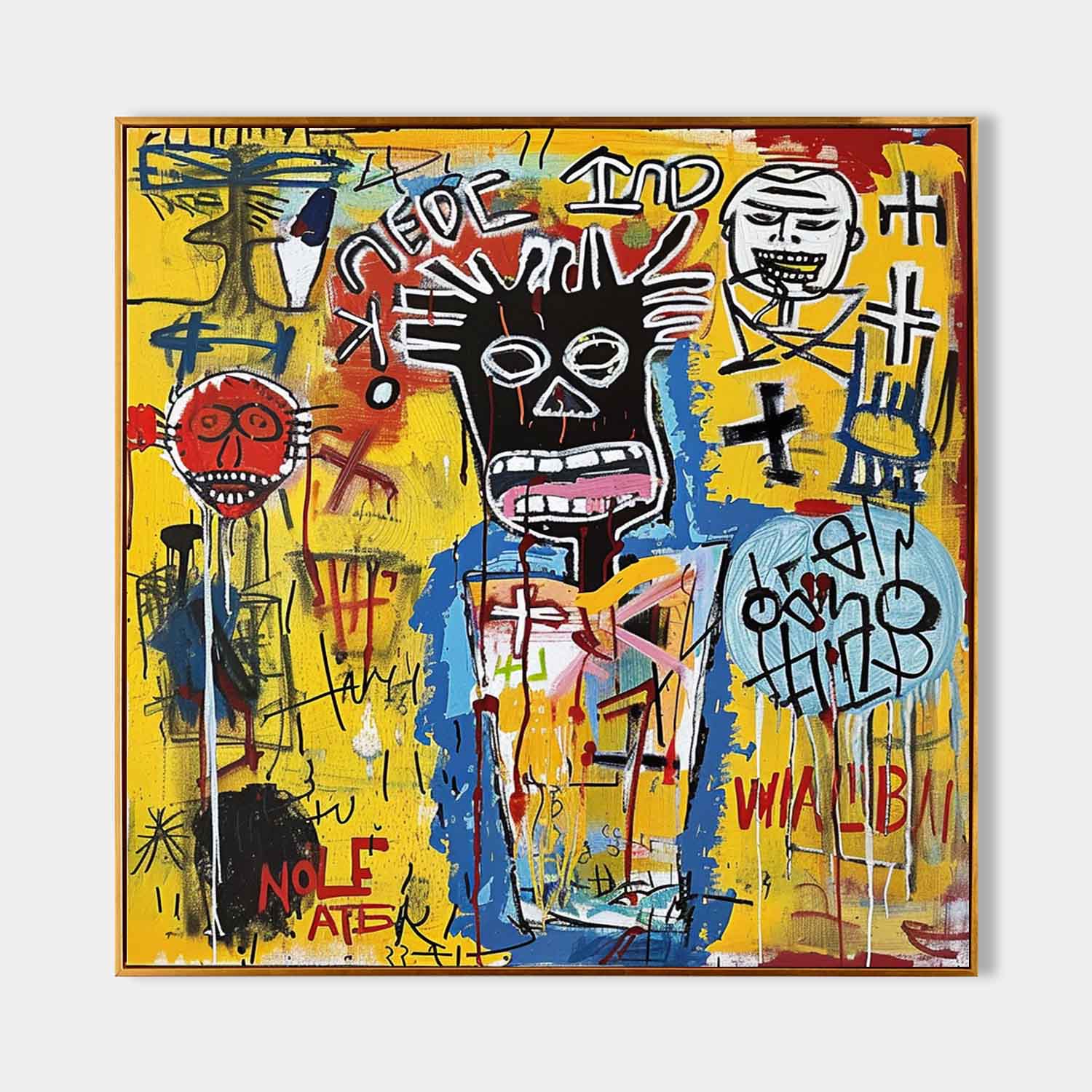 Fuffy Abstract Canvas Art | Hand-Painted Pop Art Graffiti on High-Quality Linen 1