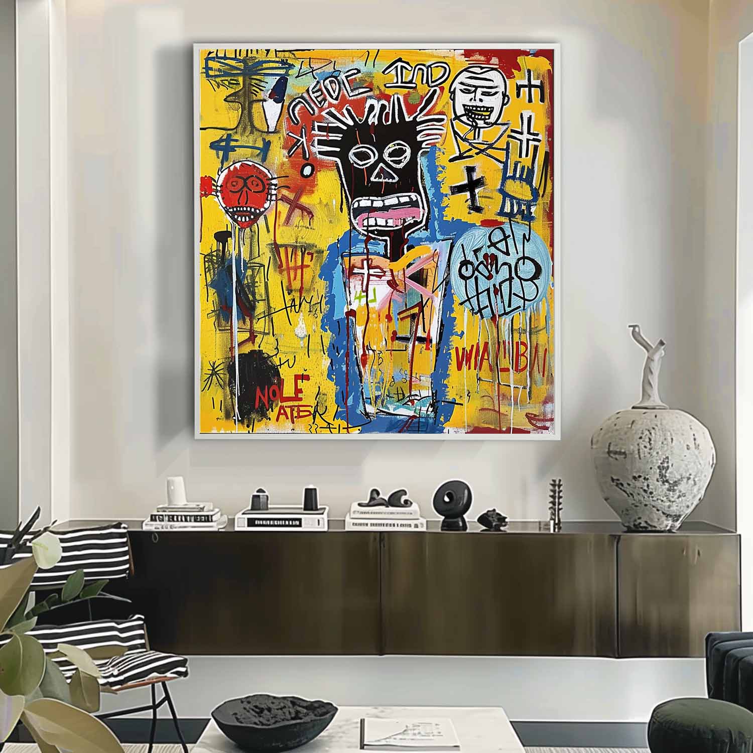 Fuffy Abstract Canvas Art | Hand-Painted Pop Art Graffiti on High-Quality Linen 6
